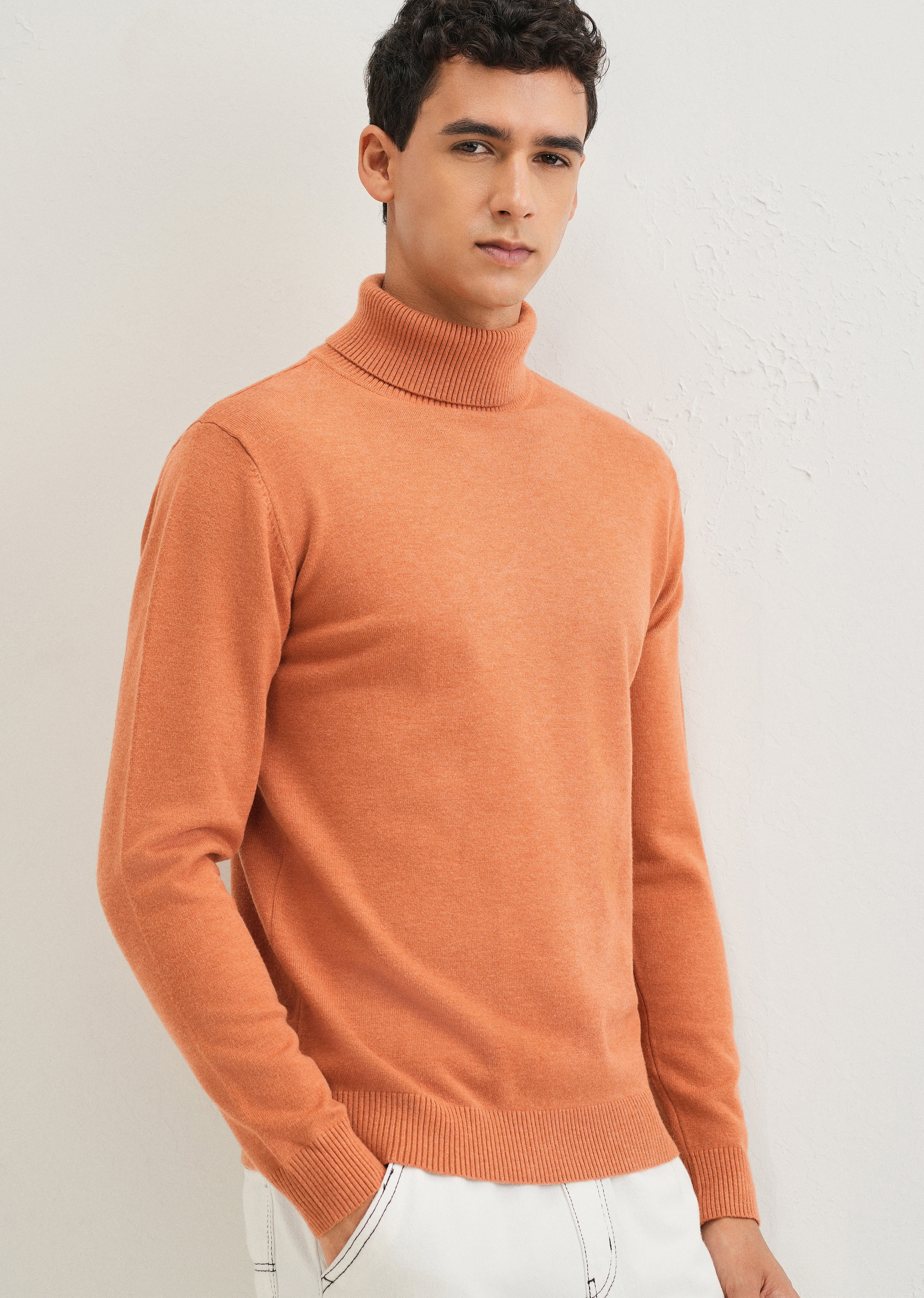 Orange Turtle-Neck Sweater - Image 7