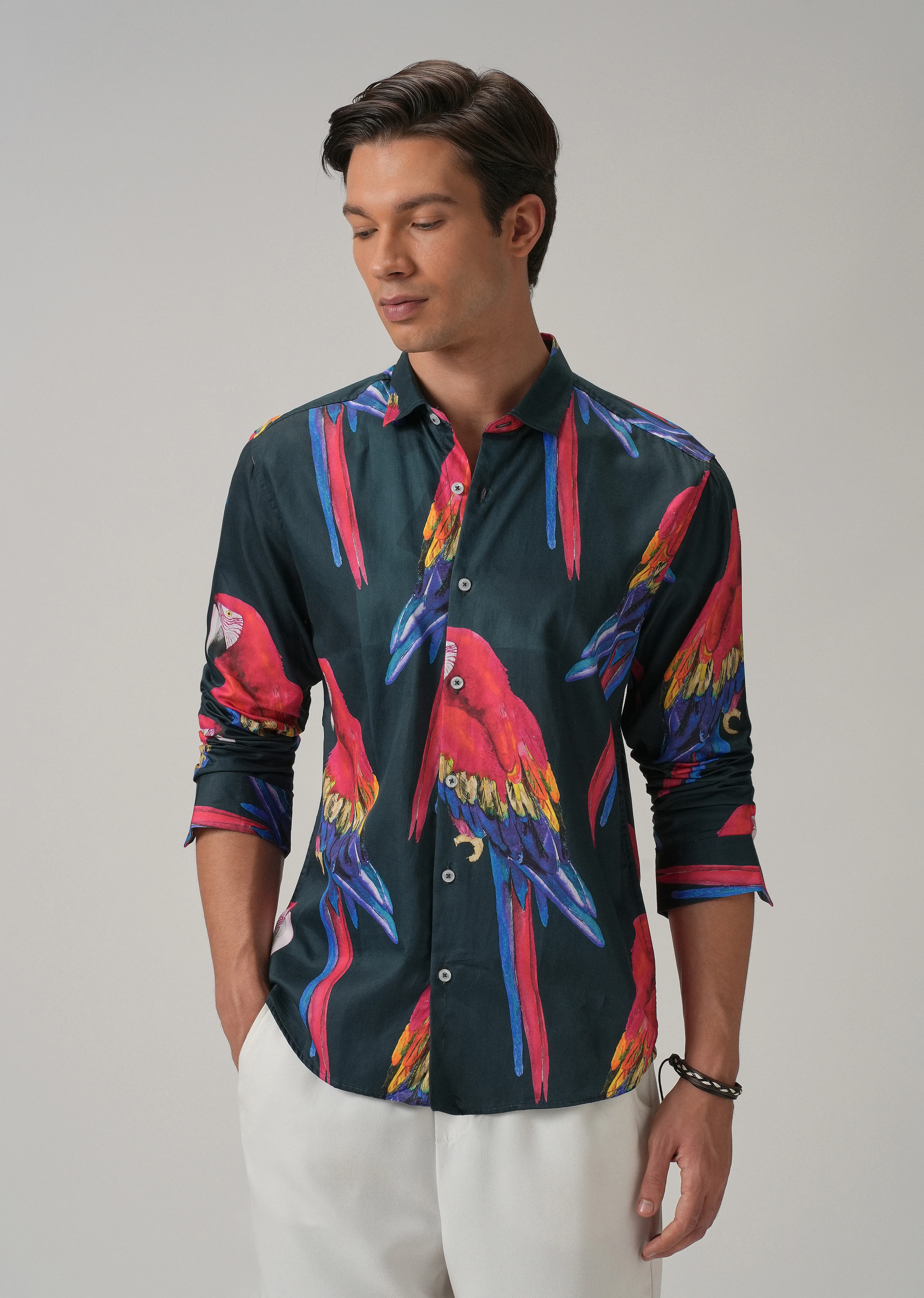 Parrot Motif Shirt - Image 2
