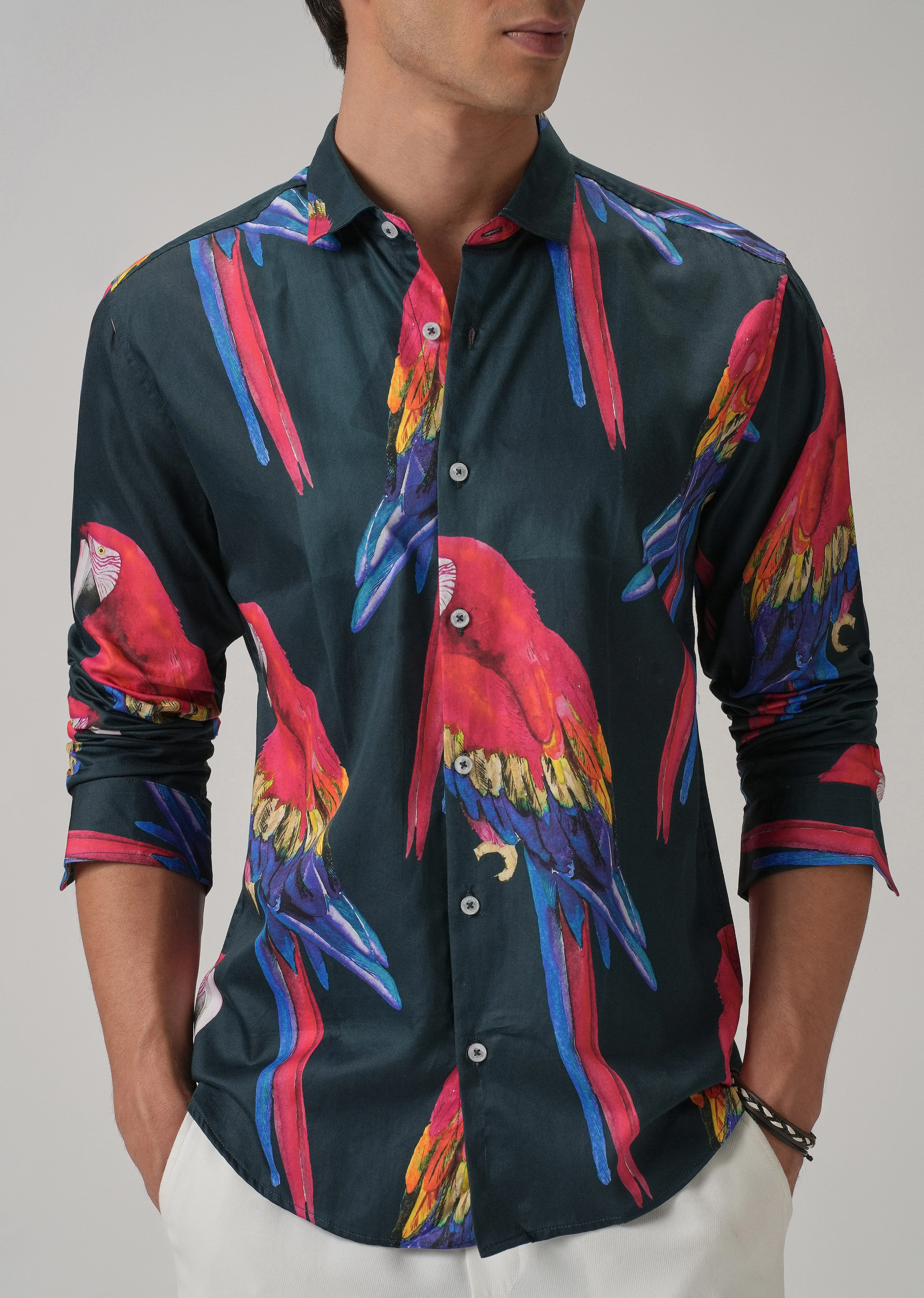 Parrot Motif Shirt - Image 7