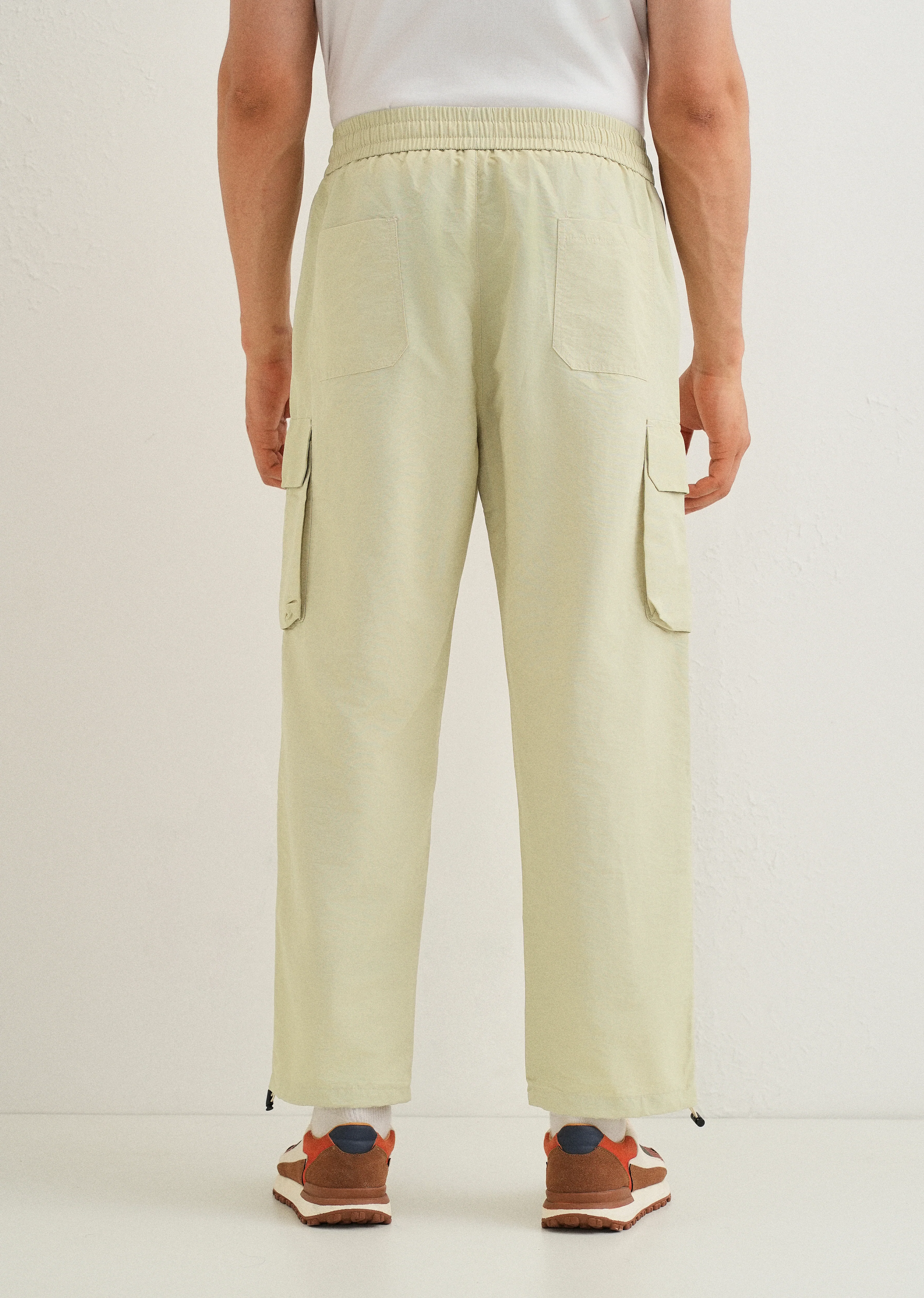 Pastel Green Relaxed Fit Cargo Pant - Image 2