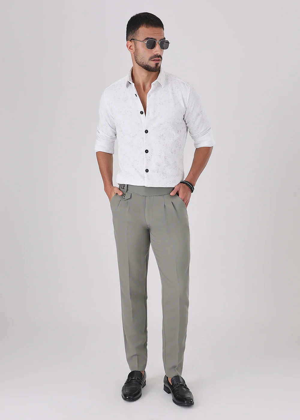 Pastel Grey Gurkha Pant - Image 6