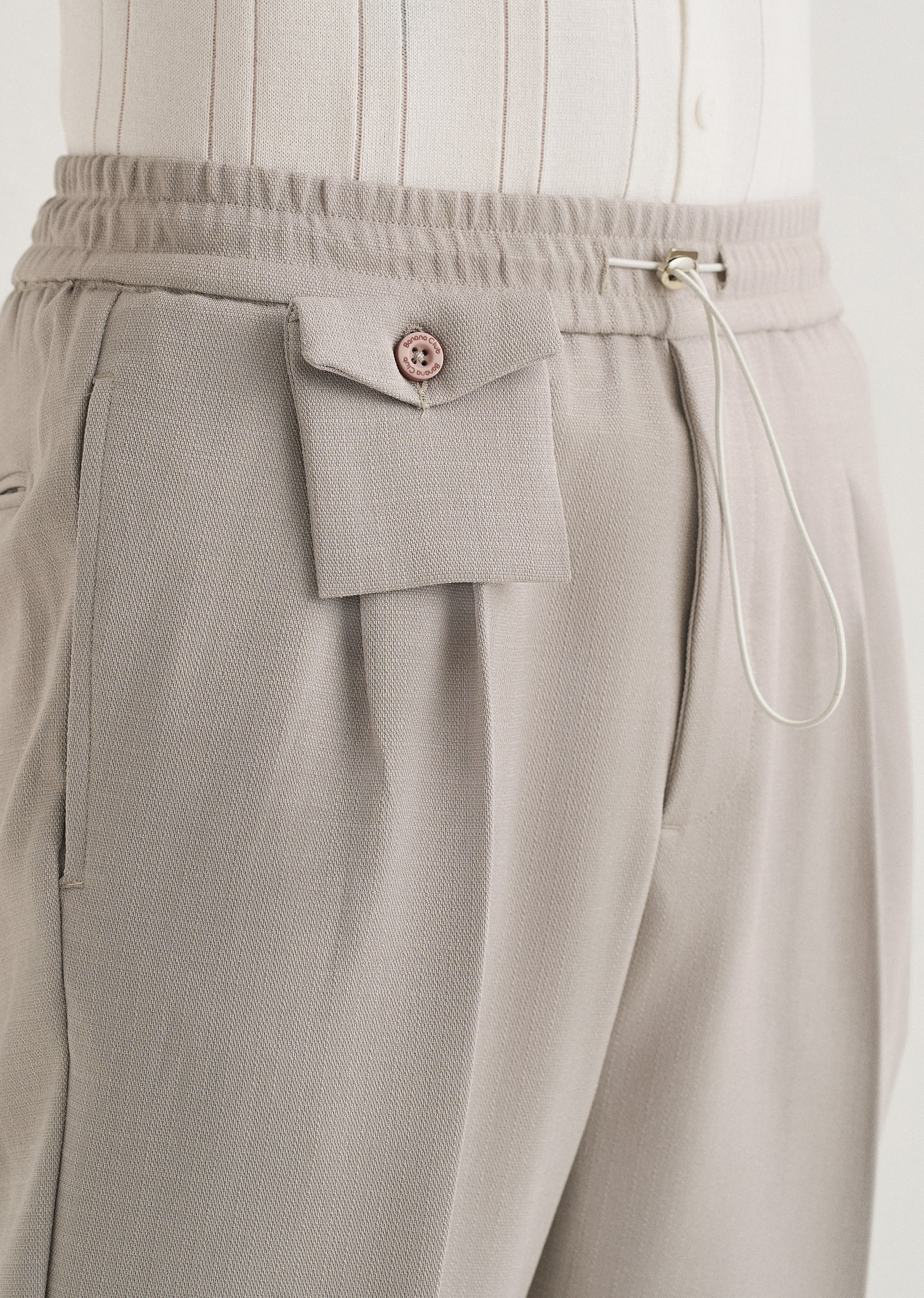 Pastel Grey Pleated Korean Pant - Image 5