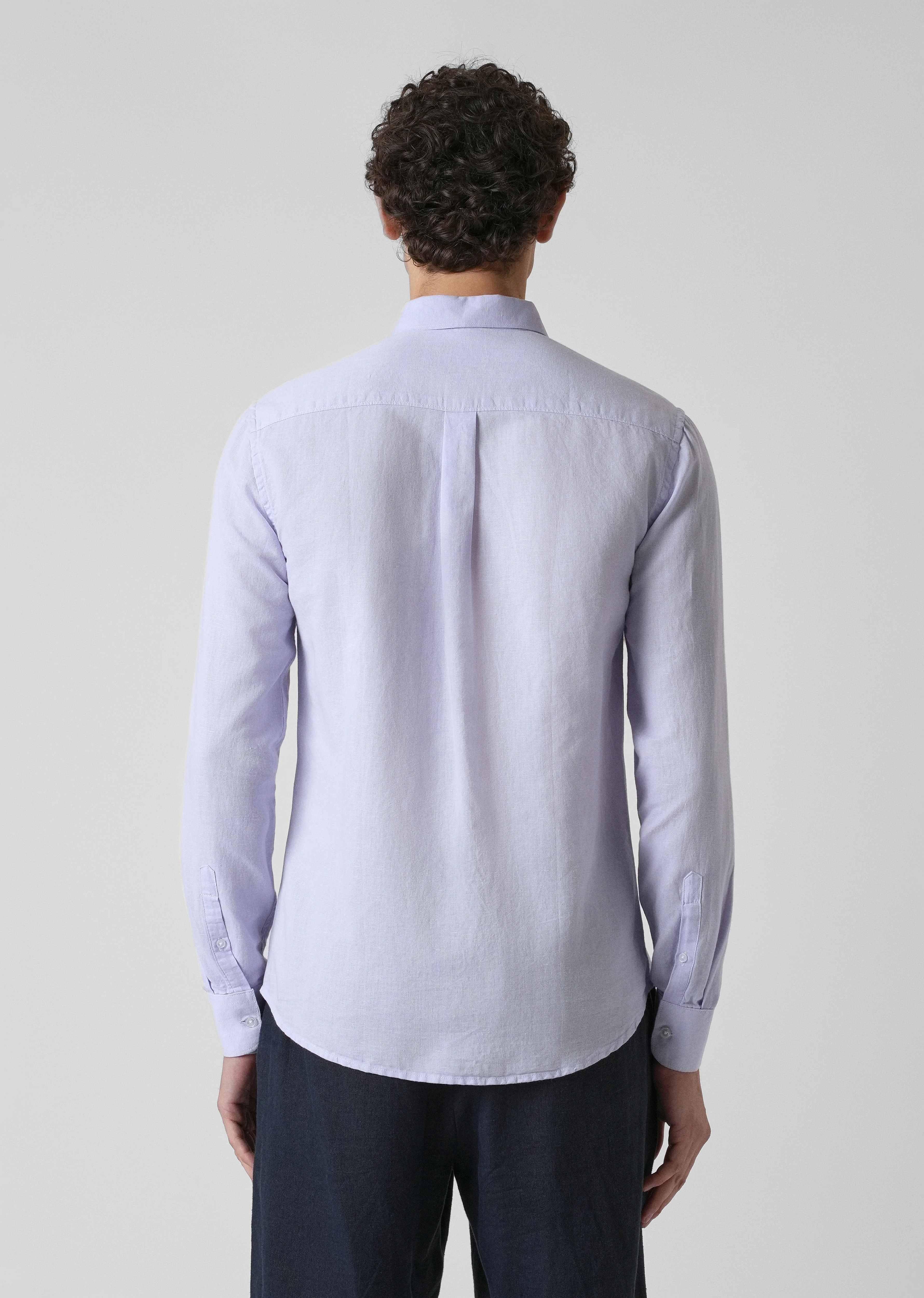 Pastel Lavender Cotton Linen Shirt - Image 2