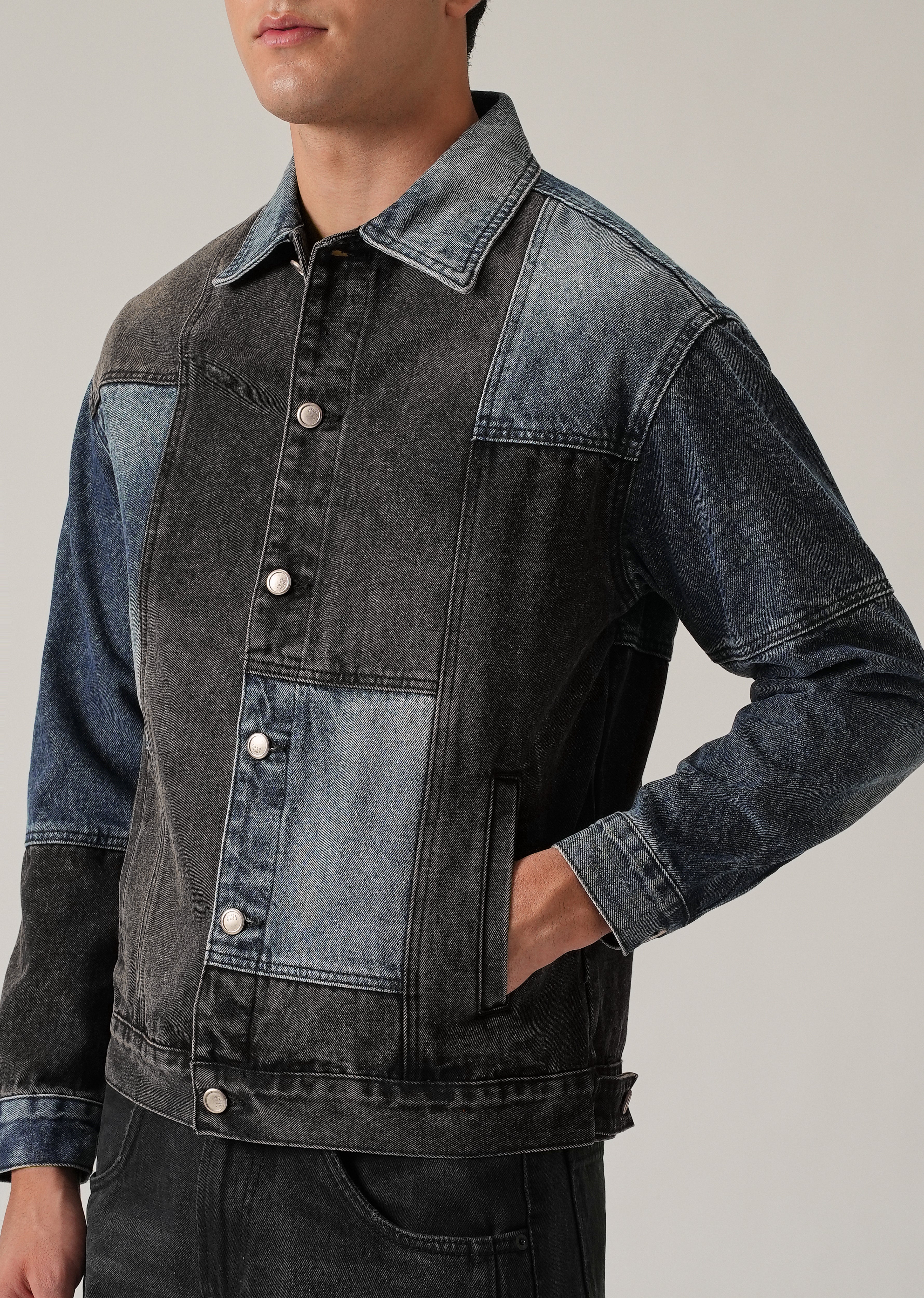 Patchwork Denim Jacket - Image 8