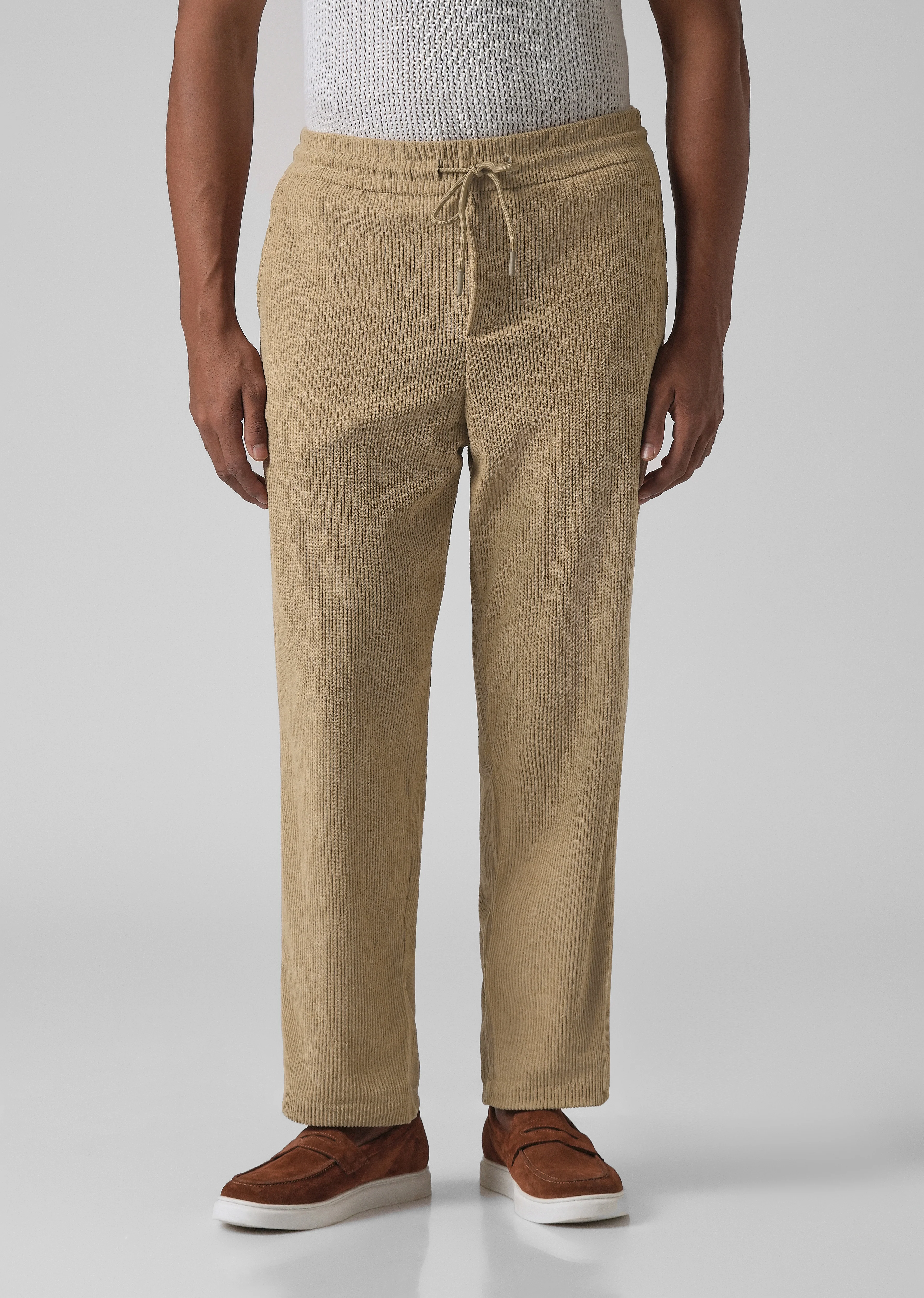 Pecan Beige Corduroy Pants - Image 3