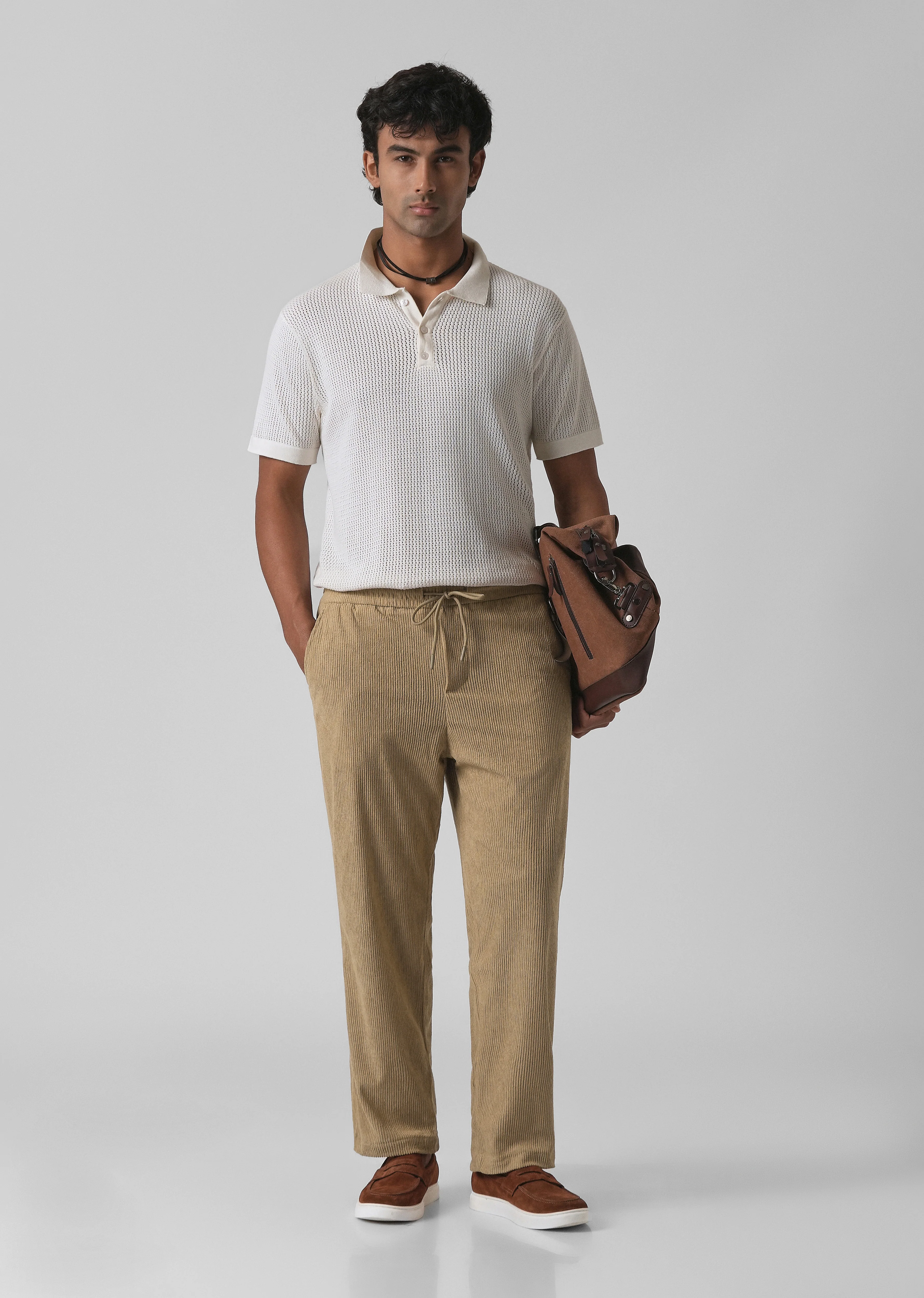 Pecan Beige Corduroy Pants - Image 6