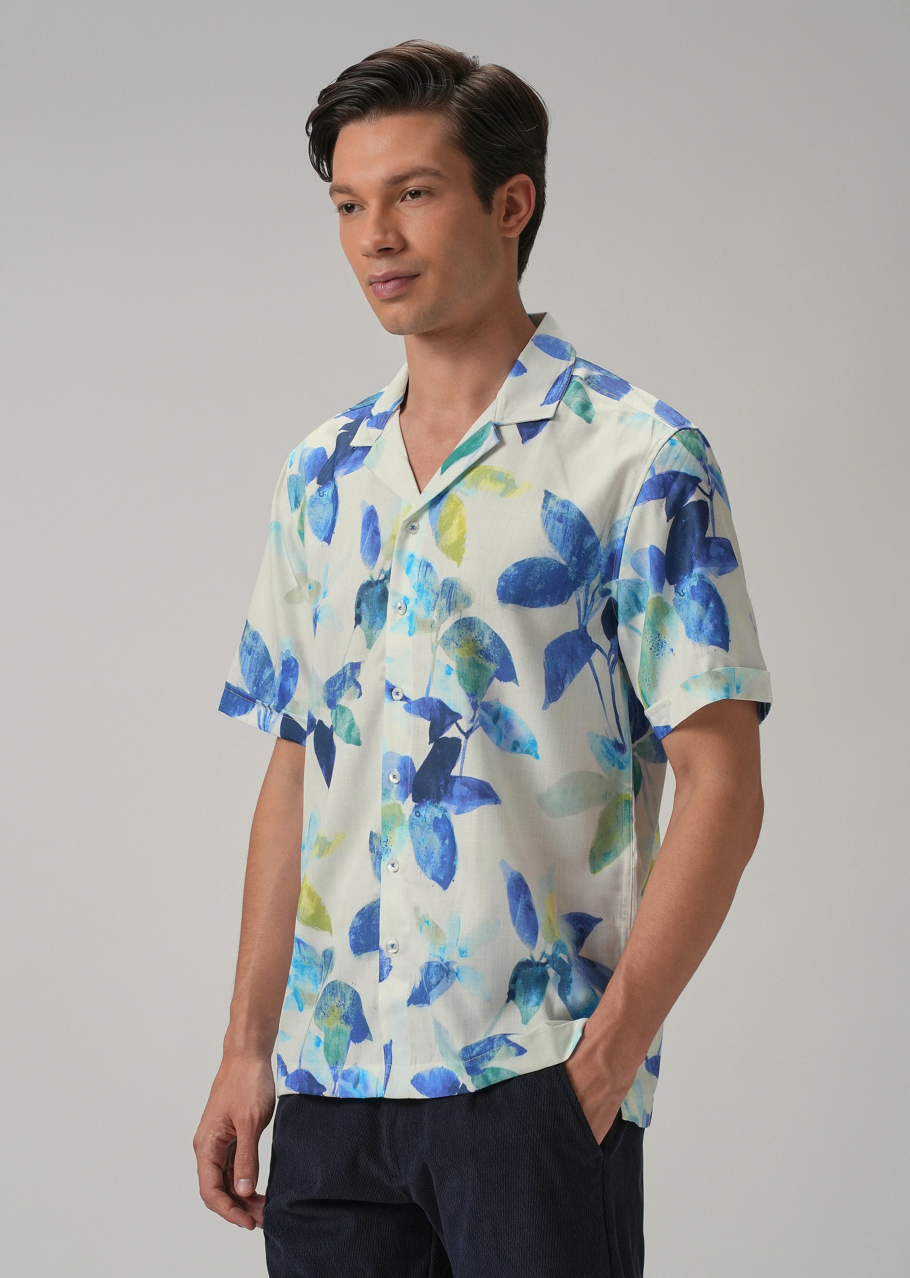 Petal Blue Half Sleeve Shirt - Image 4