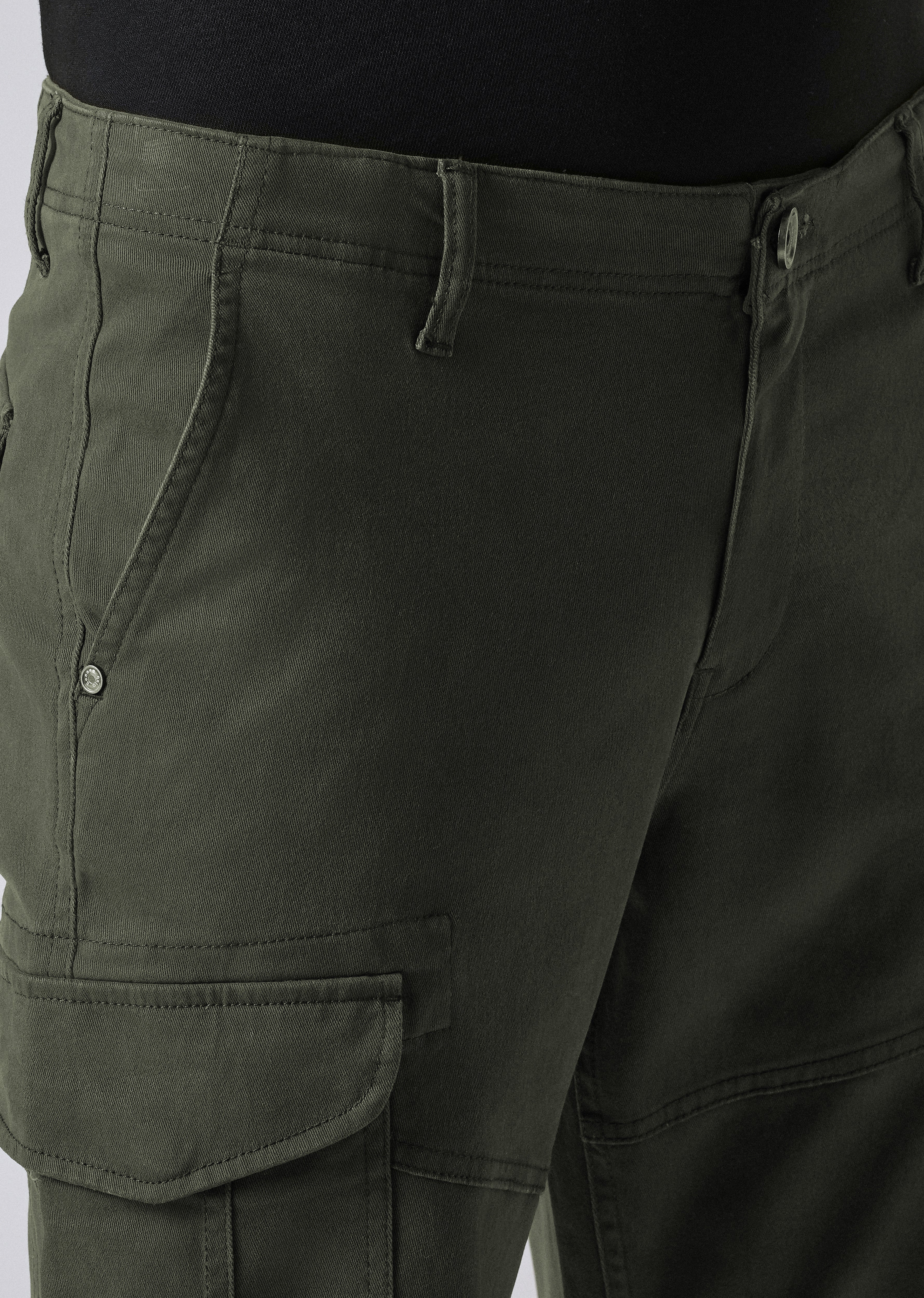 Pine Green Regular Fit Cargo Pant - Image 5