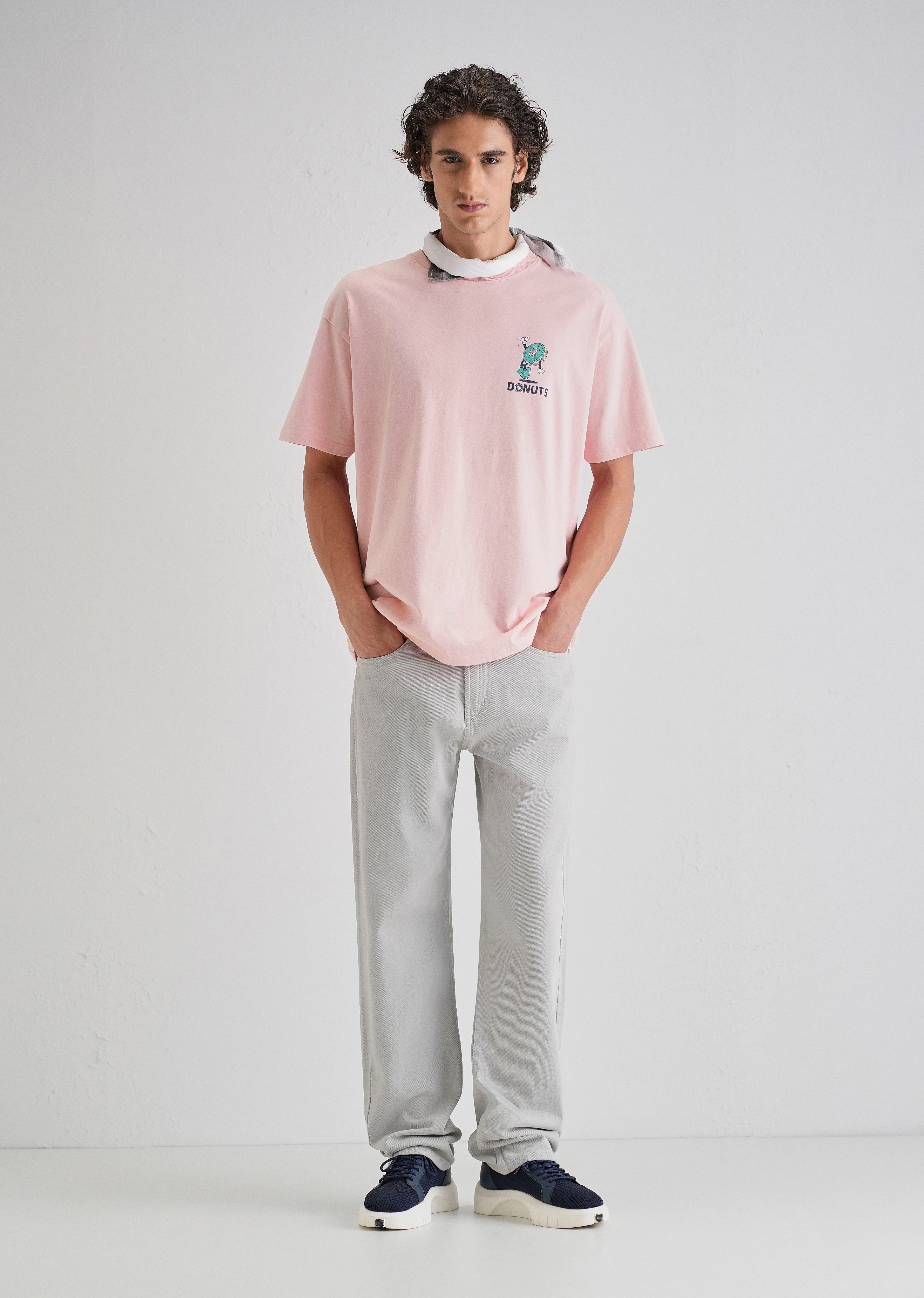 Pink Back Graphic Printed Oversized T-shirt - Image 6