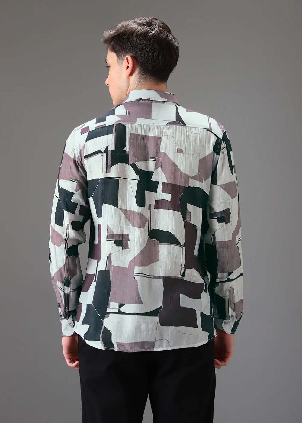 Pink Crushed Printed Shirt - Image 4