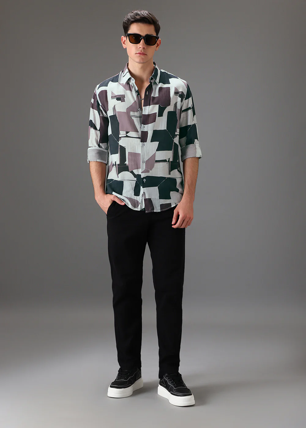 Pink Crushed Printed Shirt - Image 6