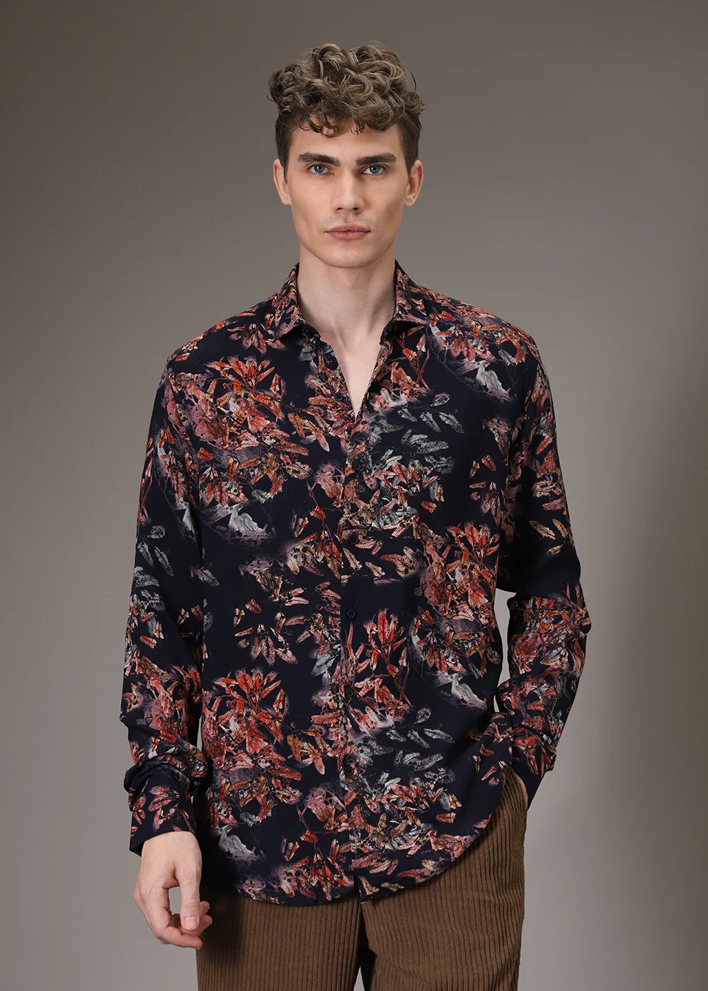 Pink Floral Feather Shirt - Image 3