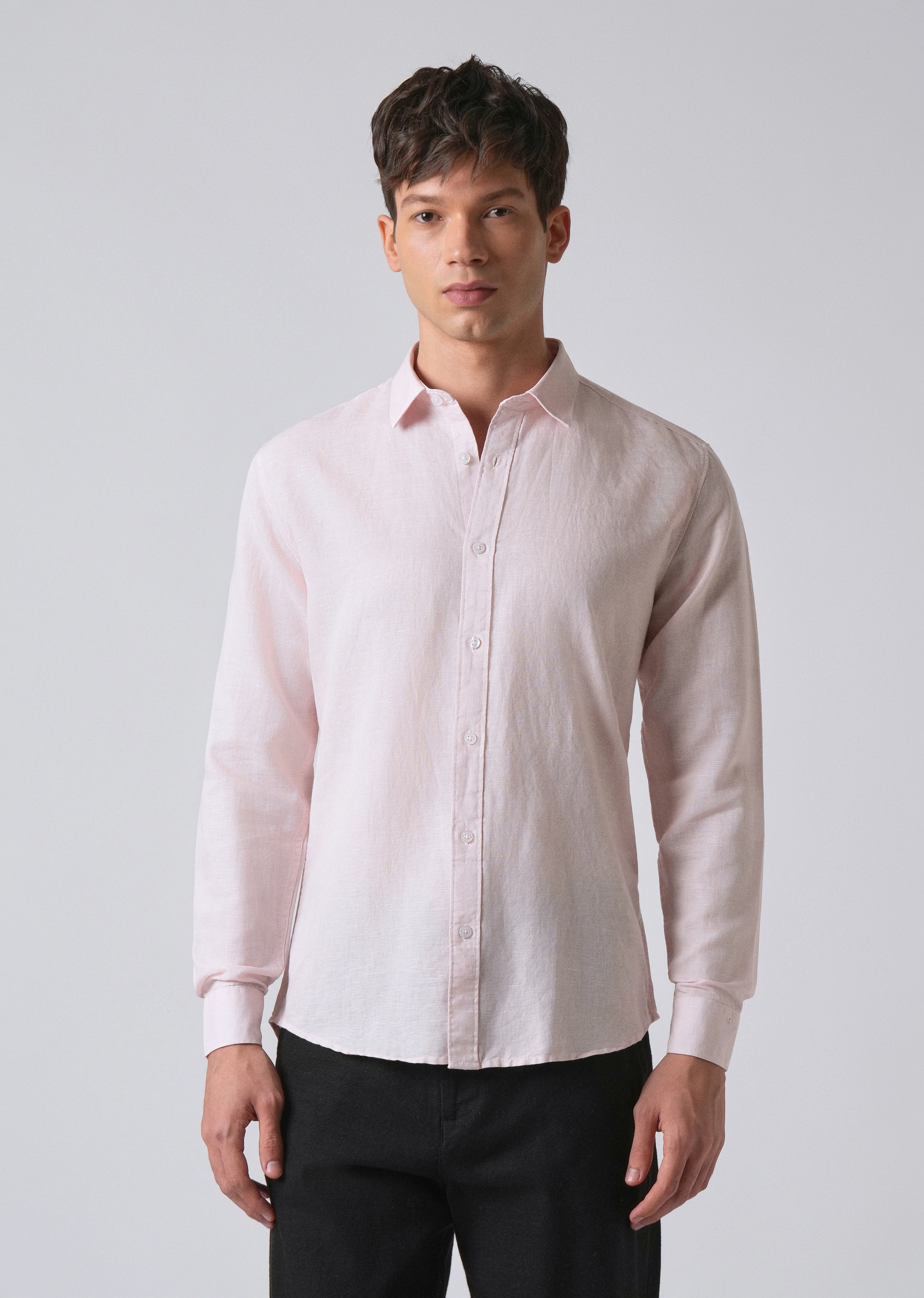 Pink Linen Shirt - Image 3