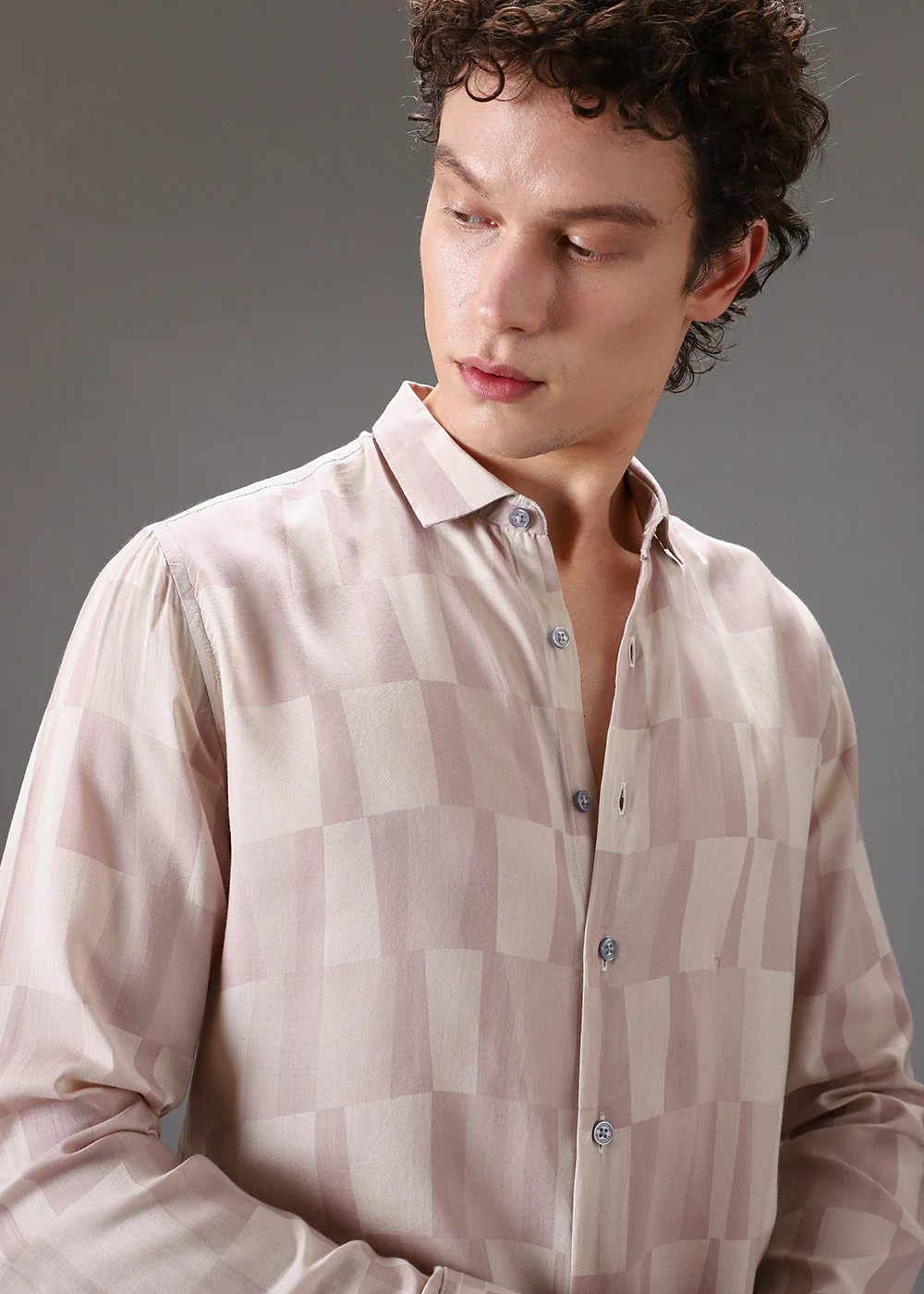 Pink Nude Printed Shirt - Image 2