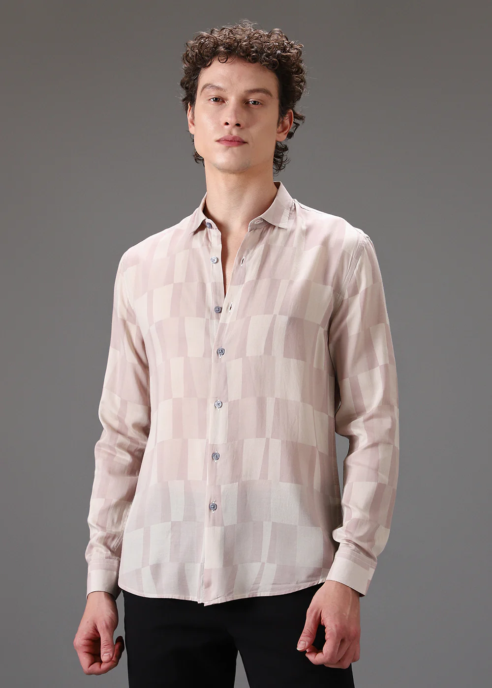 Pink Nude Printed Shirt - Image 3