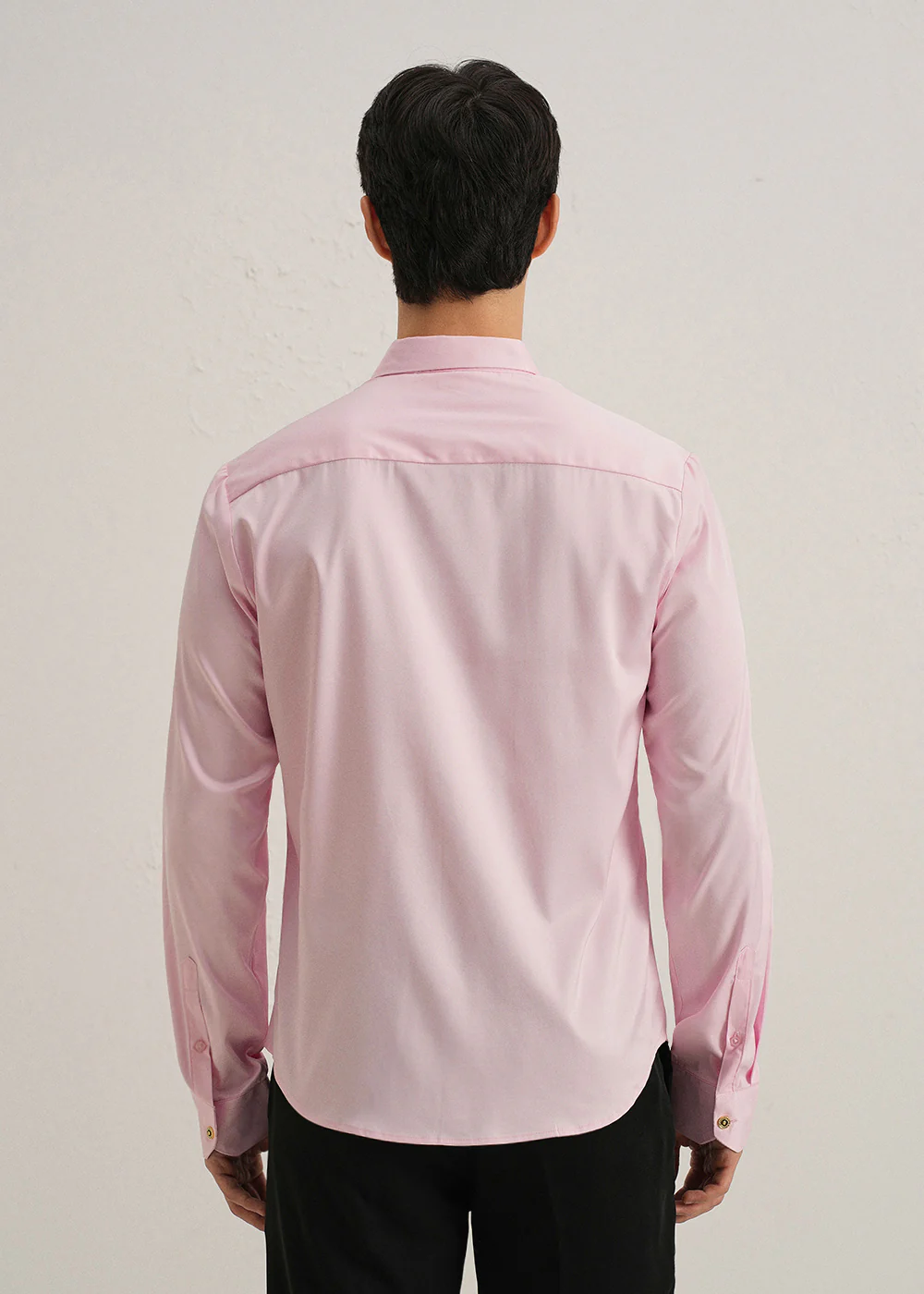 Pink Plain Stitchless Placket Shirt - Image 4
