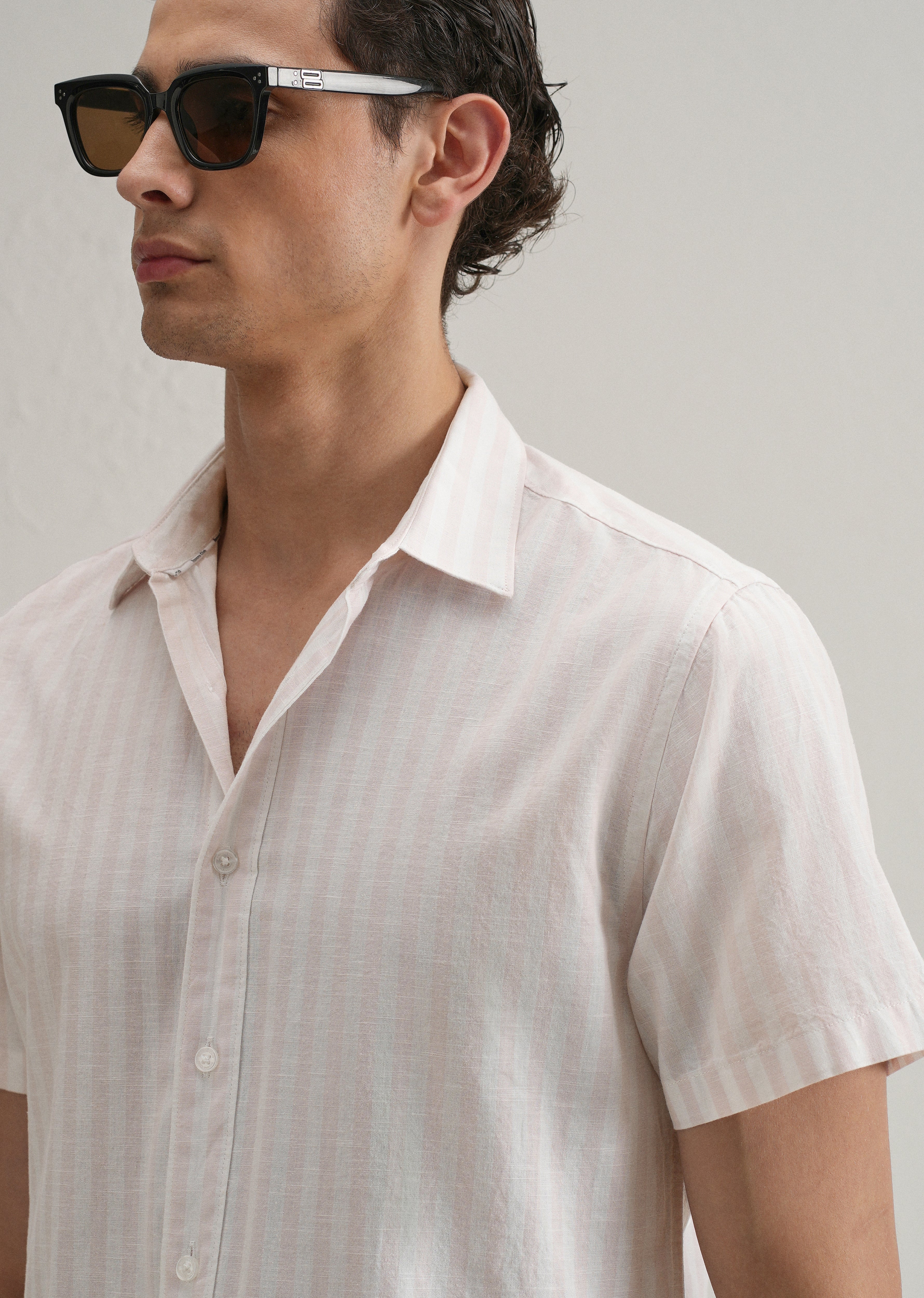 Pink Stripe Cotton Shirt - Image 5