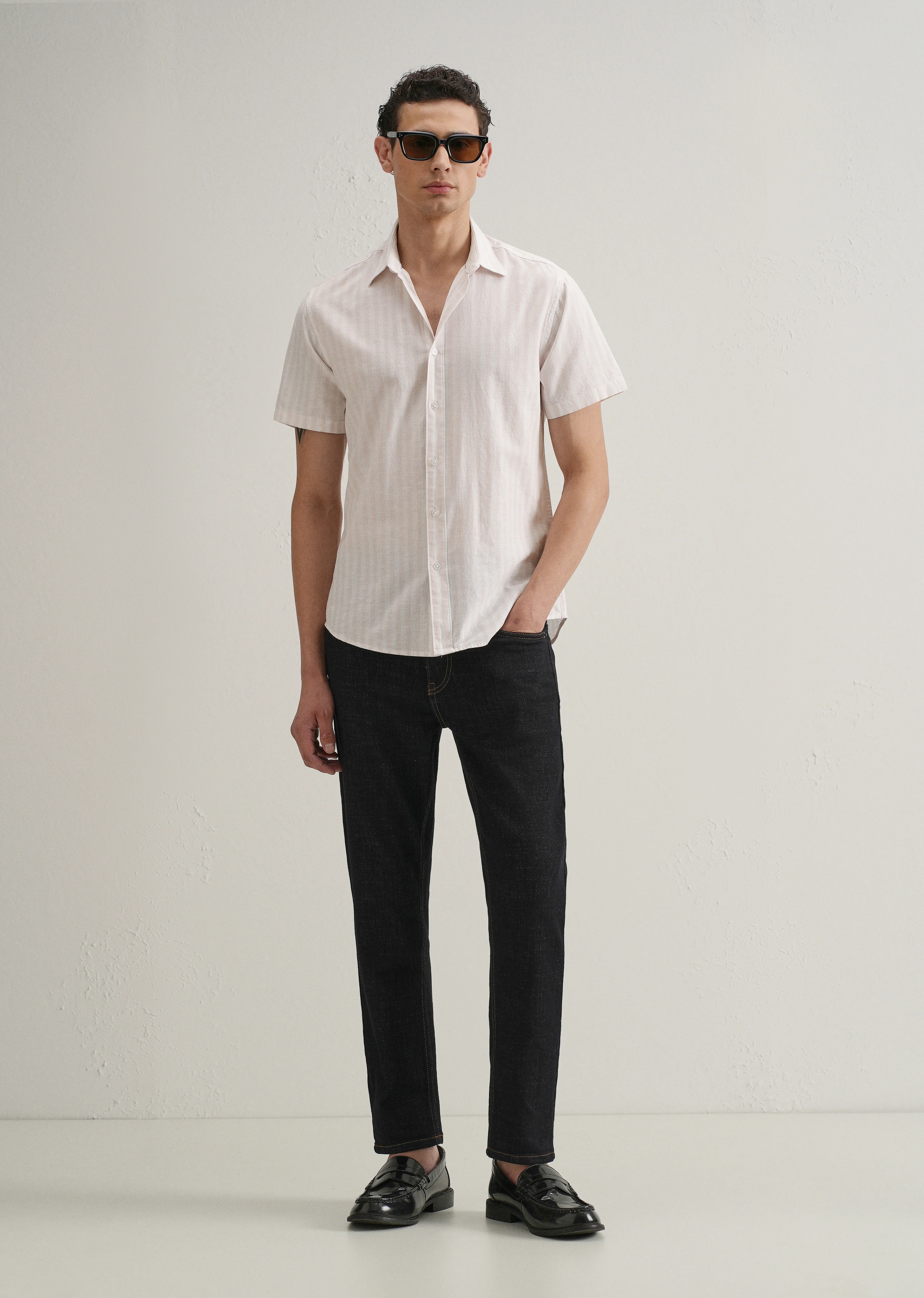 Pink Stripe Cotton Shirt - Image 6