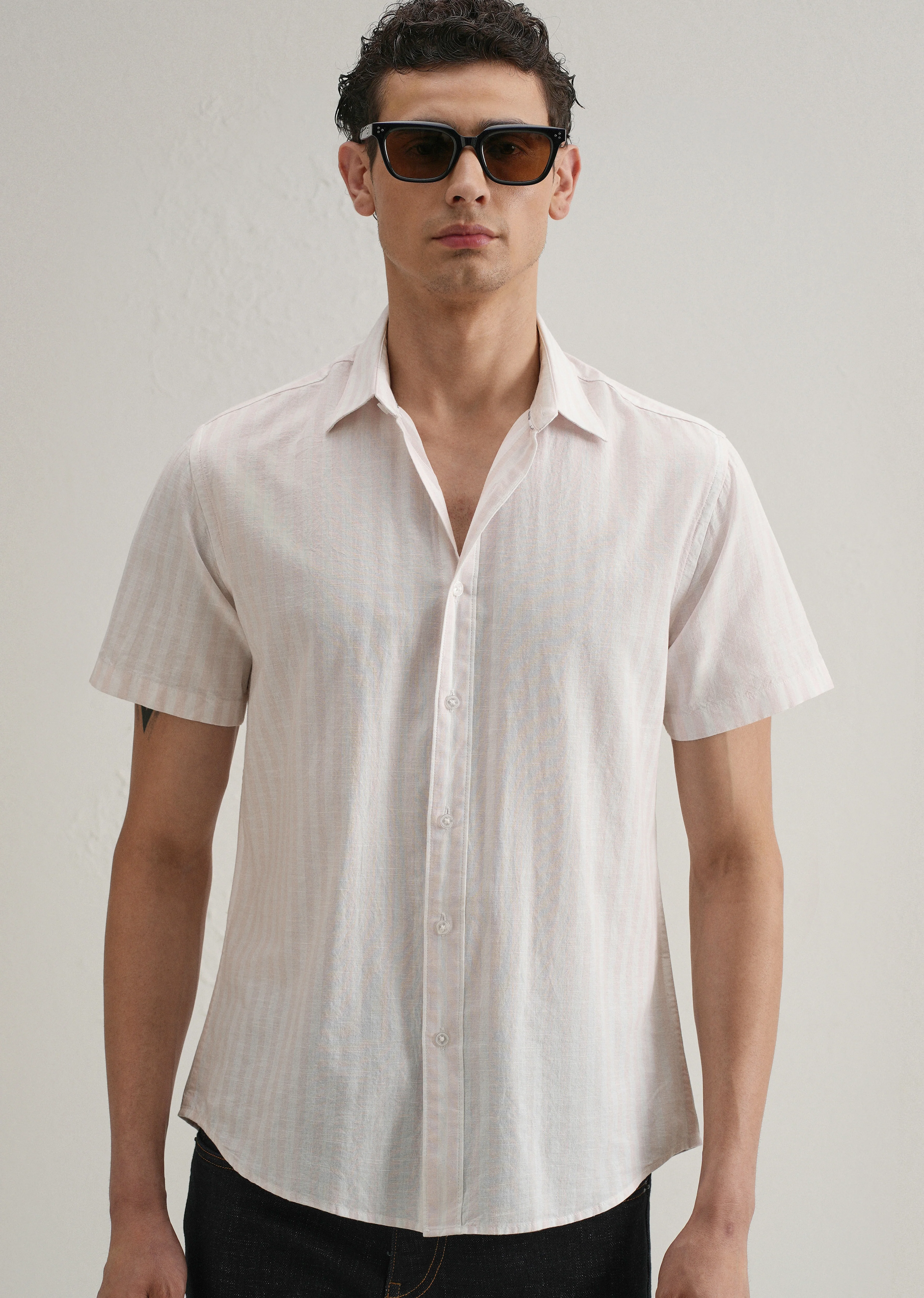 Pink Stripe Cotton Shirt - Image 7
