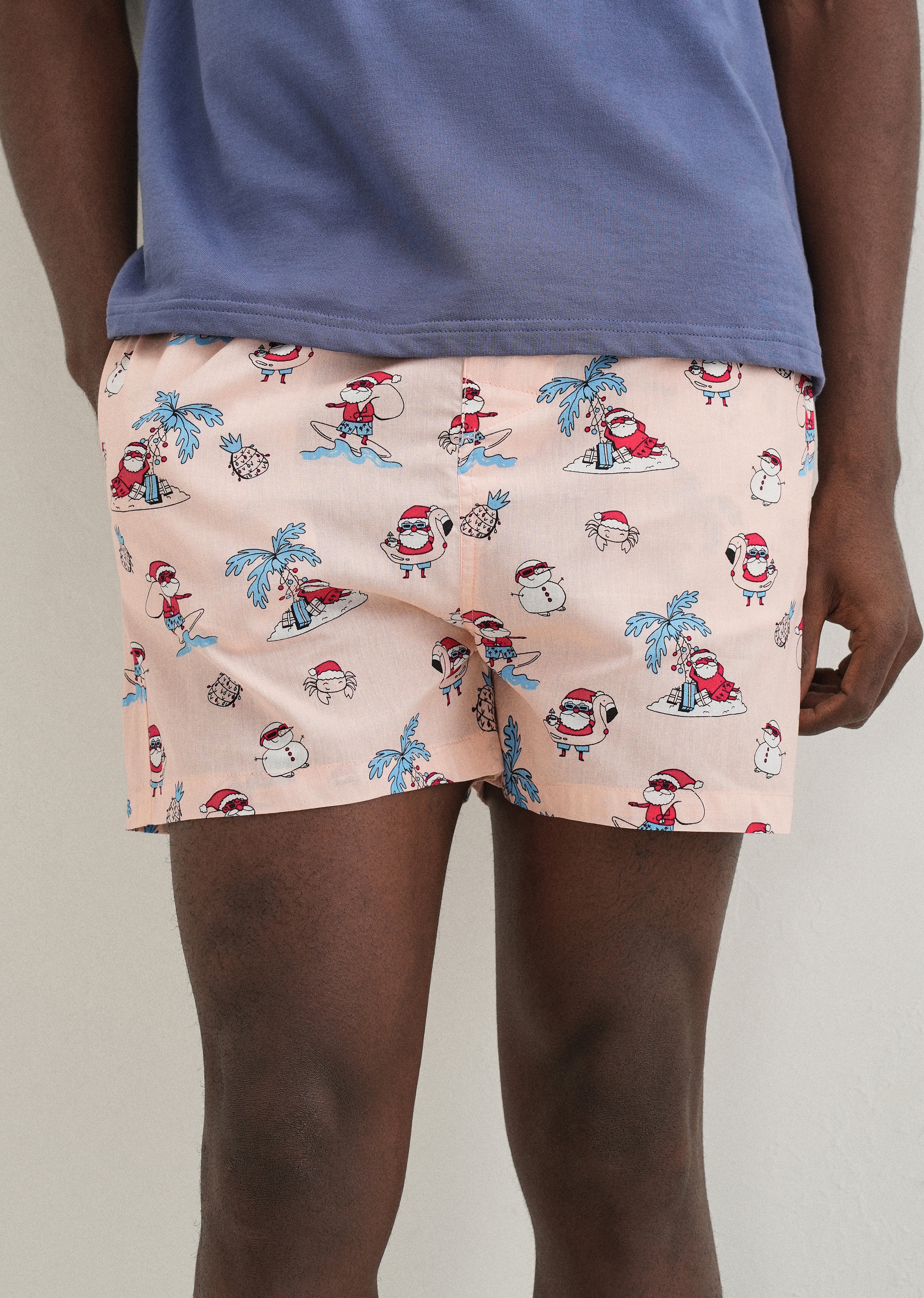 Pink Xmas Printed Boxer - Image 7
