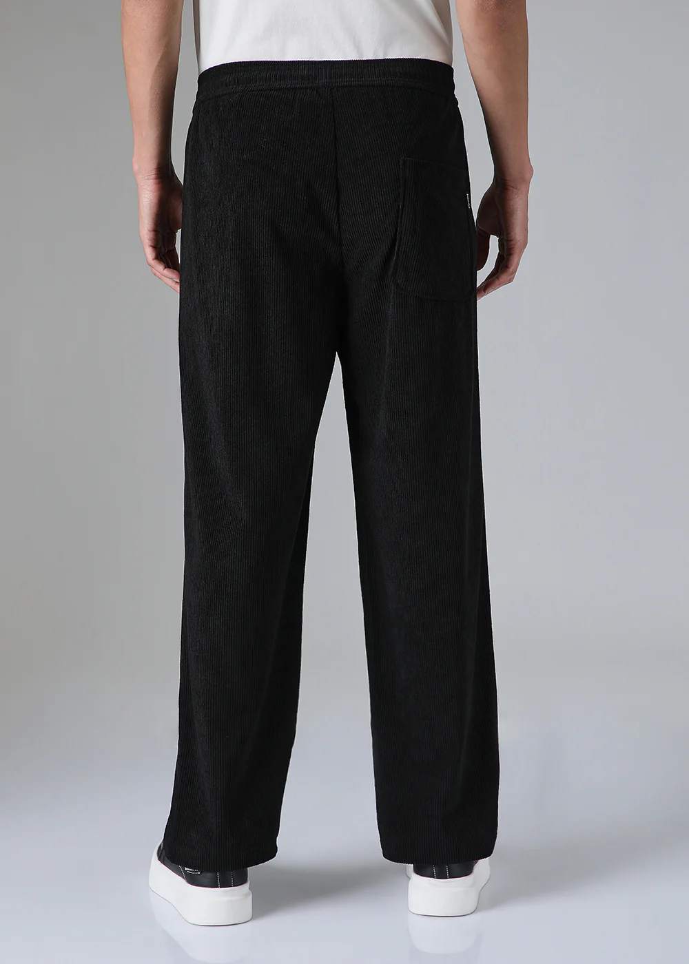 Pleated Black Corduroy Pant - Image 5