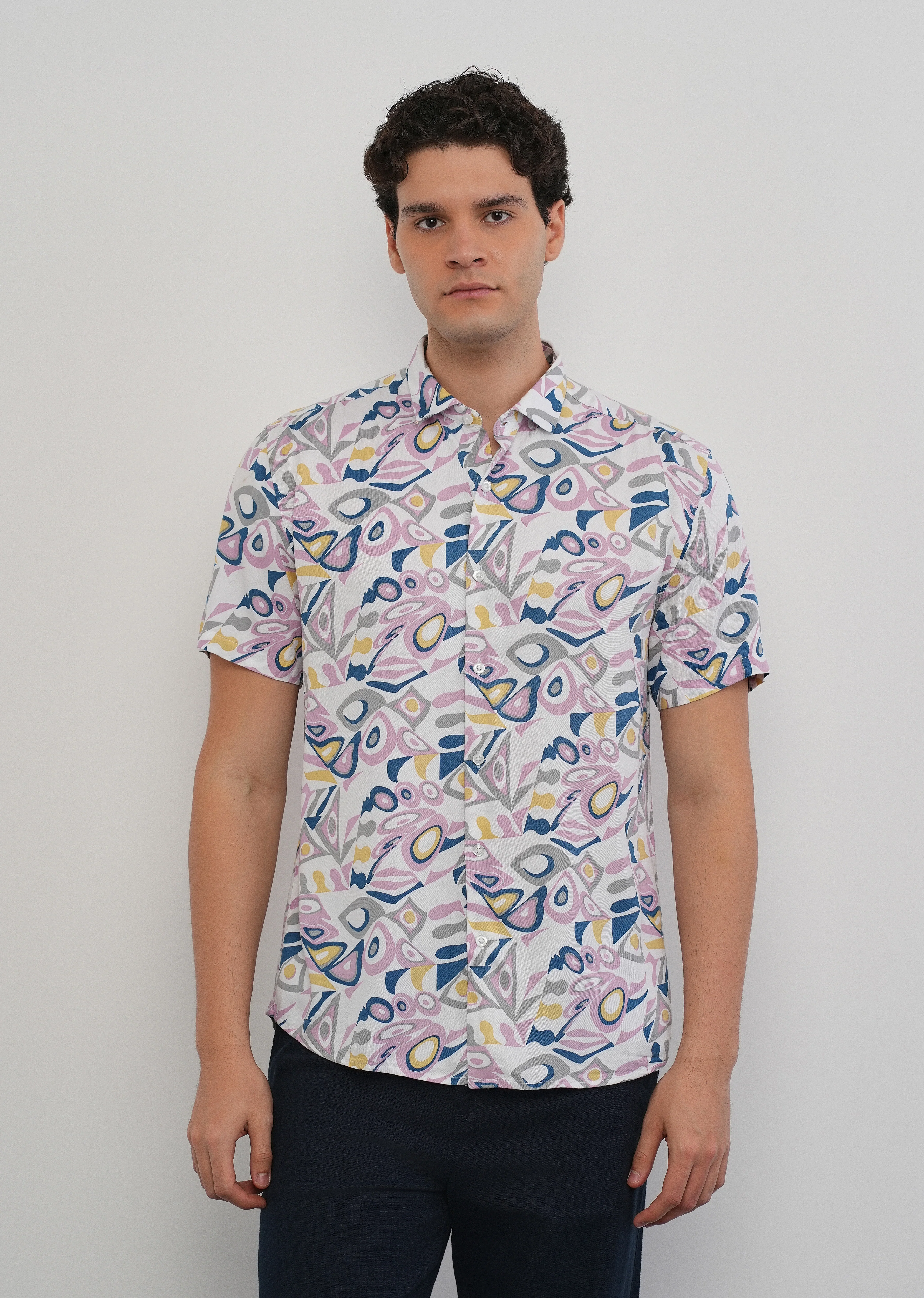 Prismatic Print Half Sleeve Shirt - Image 3