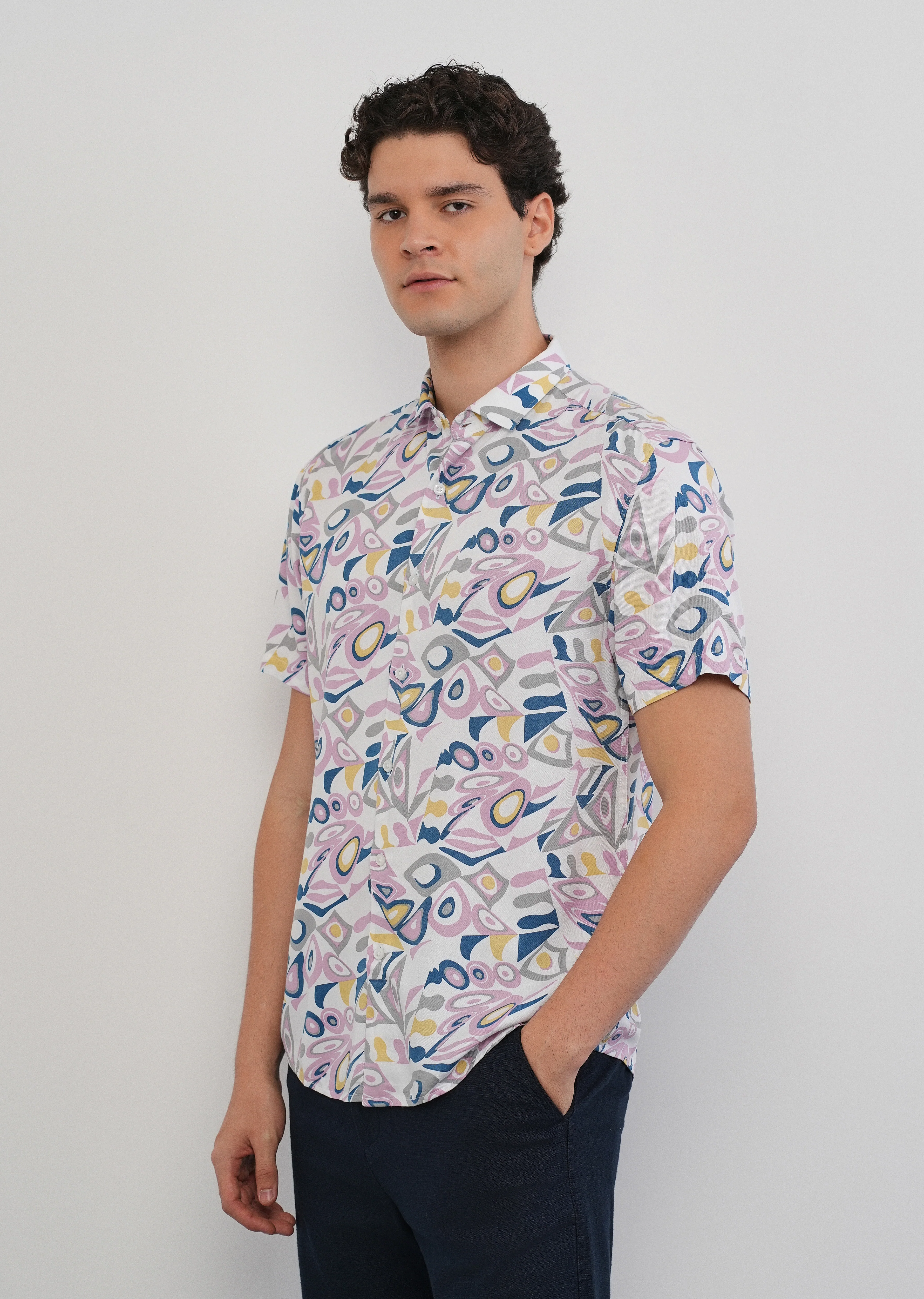 Prismatic Print Half Sleeve Shirt - Image 4
