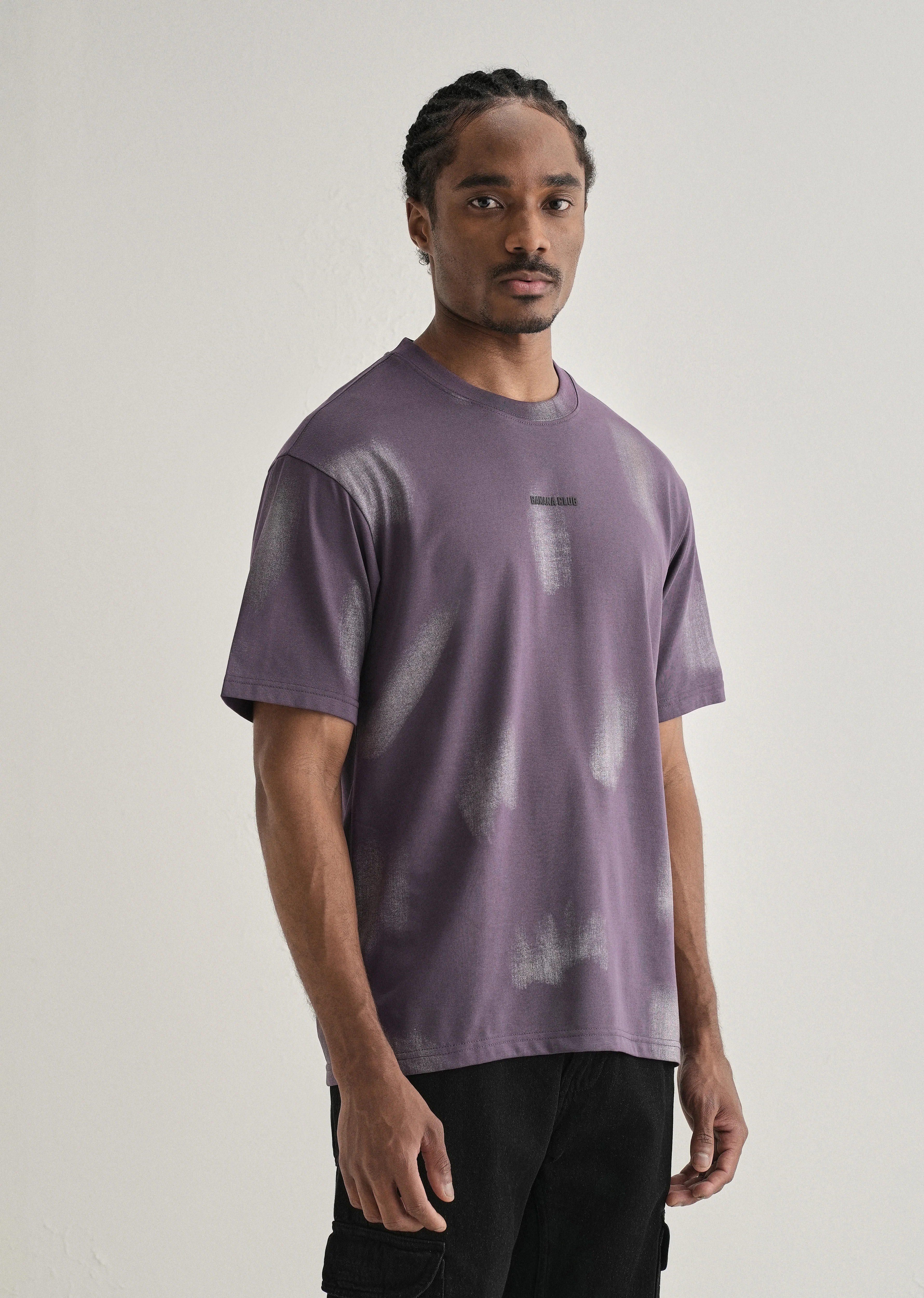 Purple Brushstroke Oversized T-shirt - Image 5