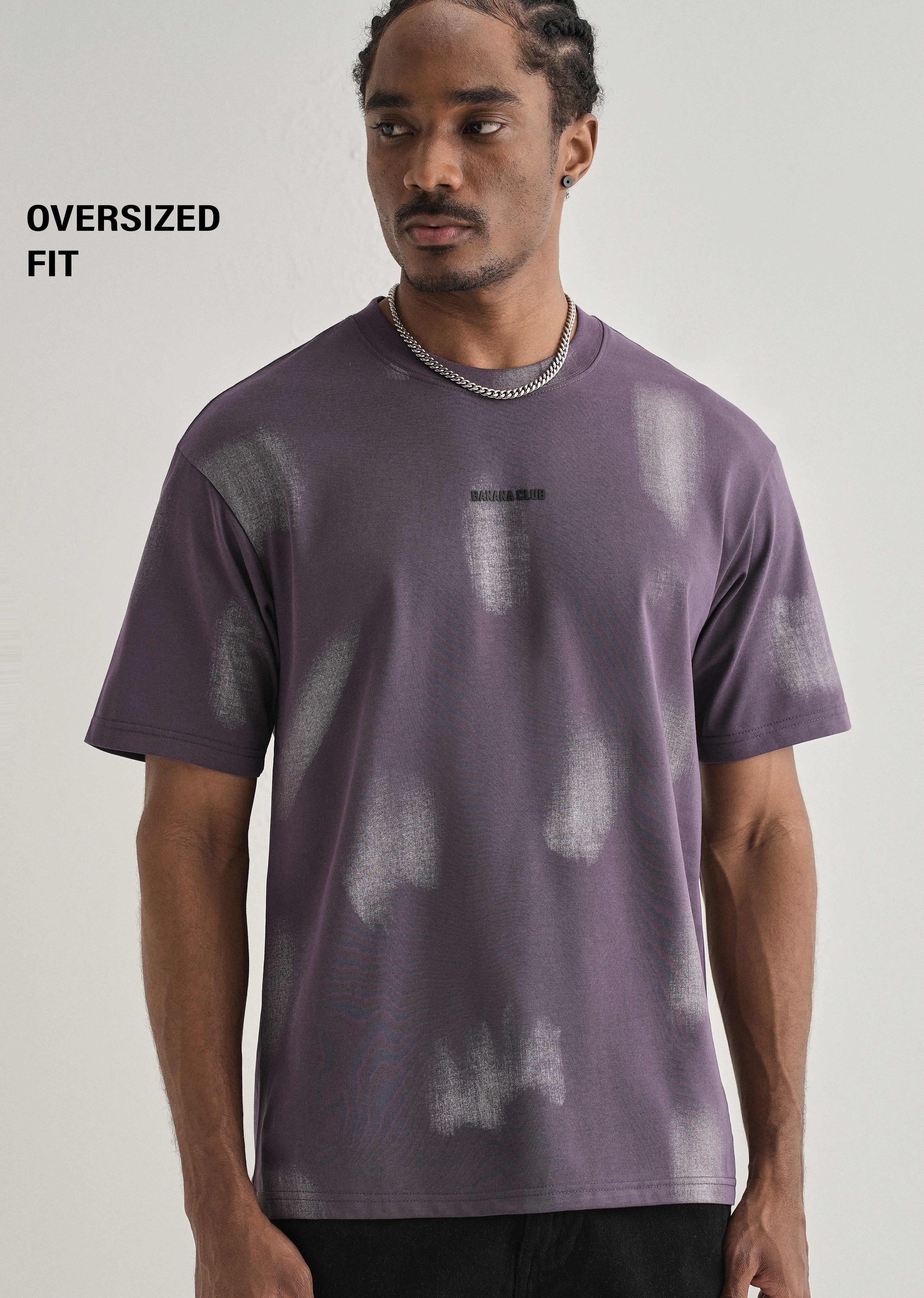 Purple Brushstroke Oversized T-shirt - Image 7
