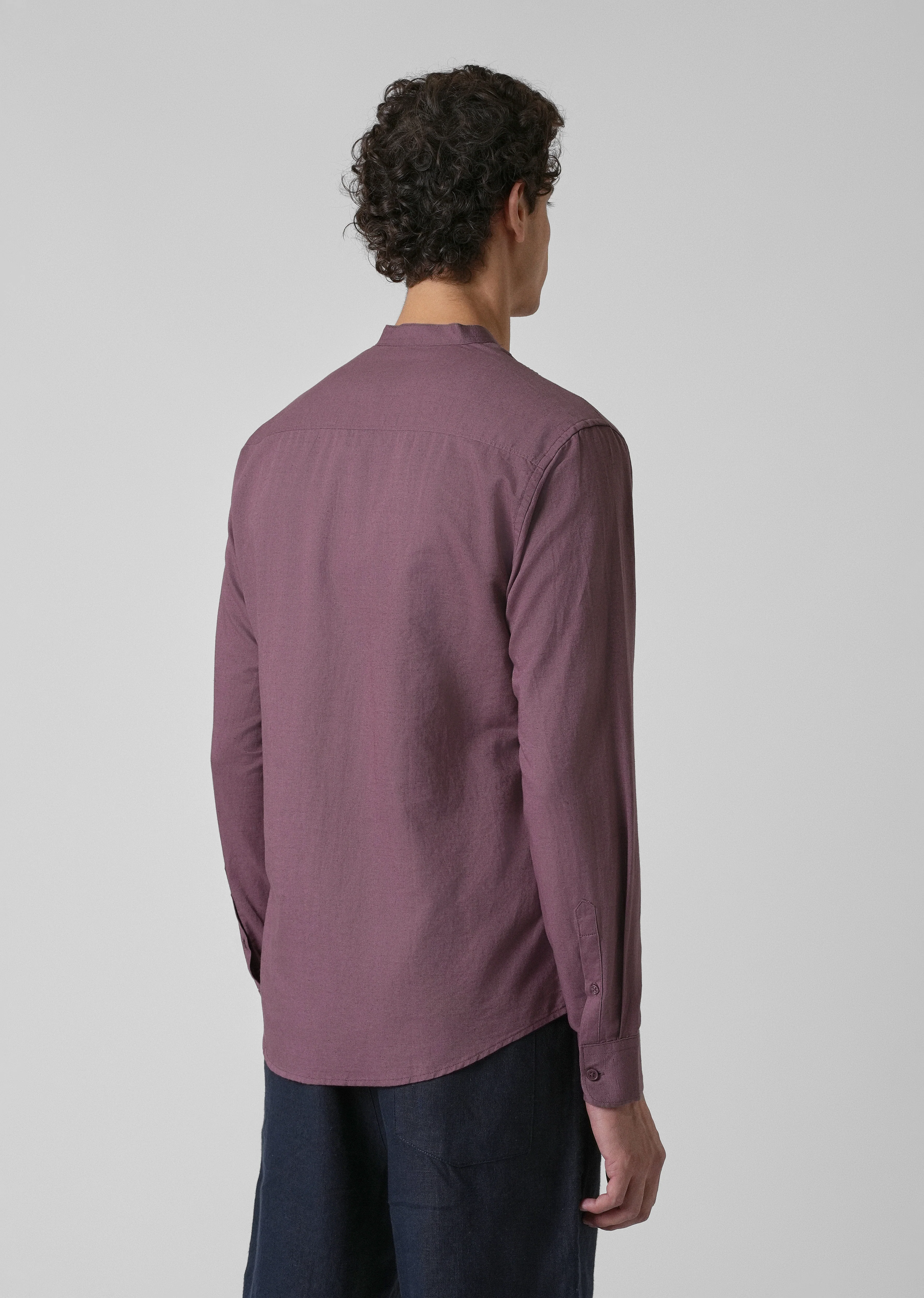 Purple Cotton Linen Shirt - Image 2