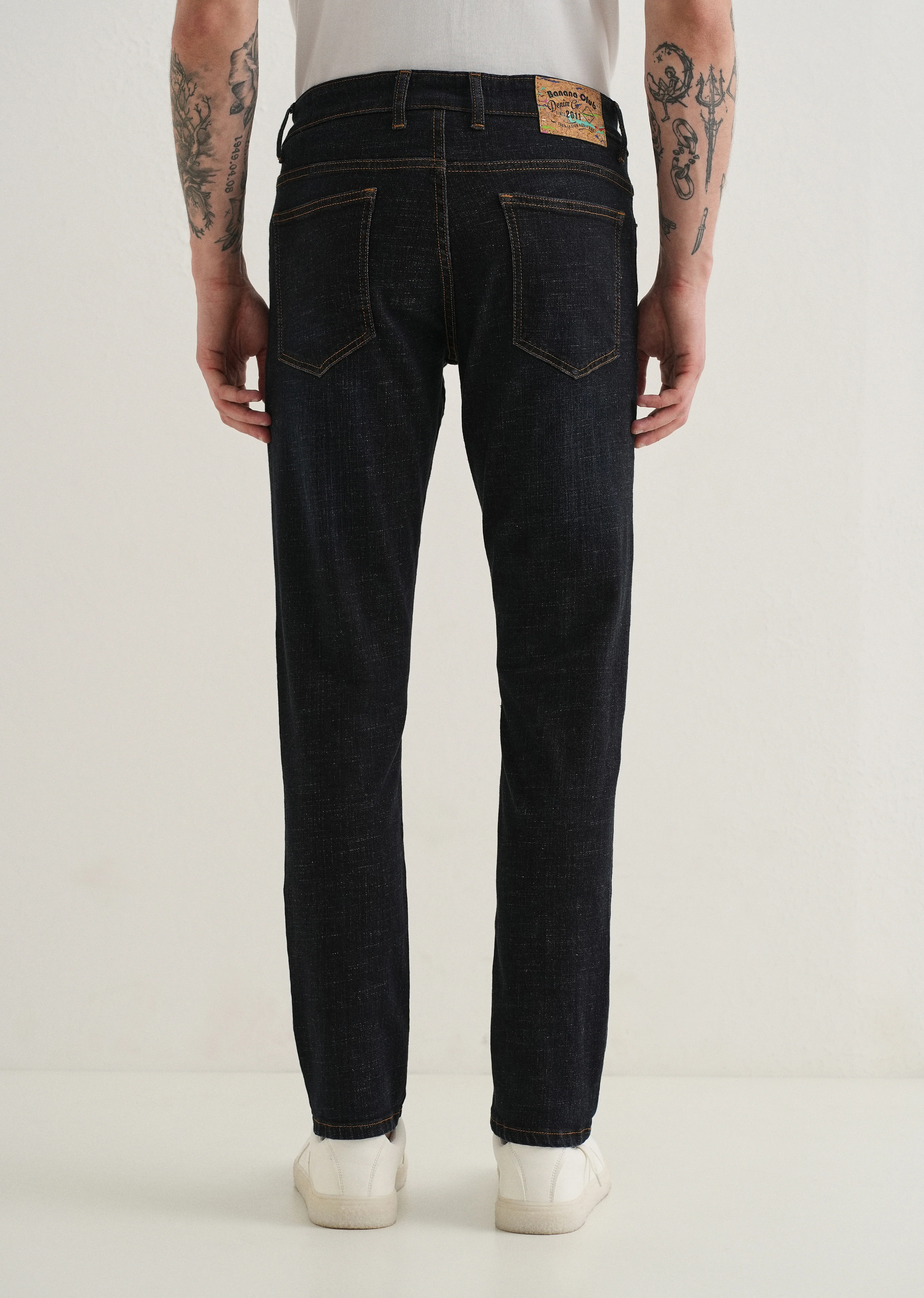 Raw Indigo Slim Fit Ankle Length Jeans - Image 3