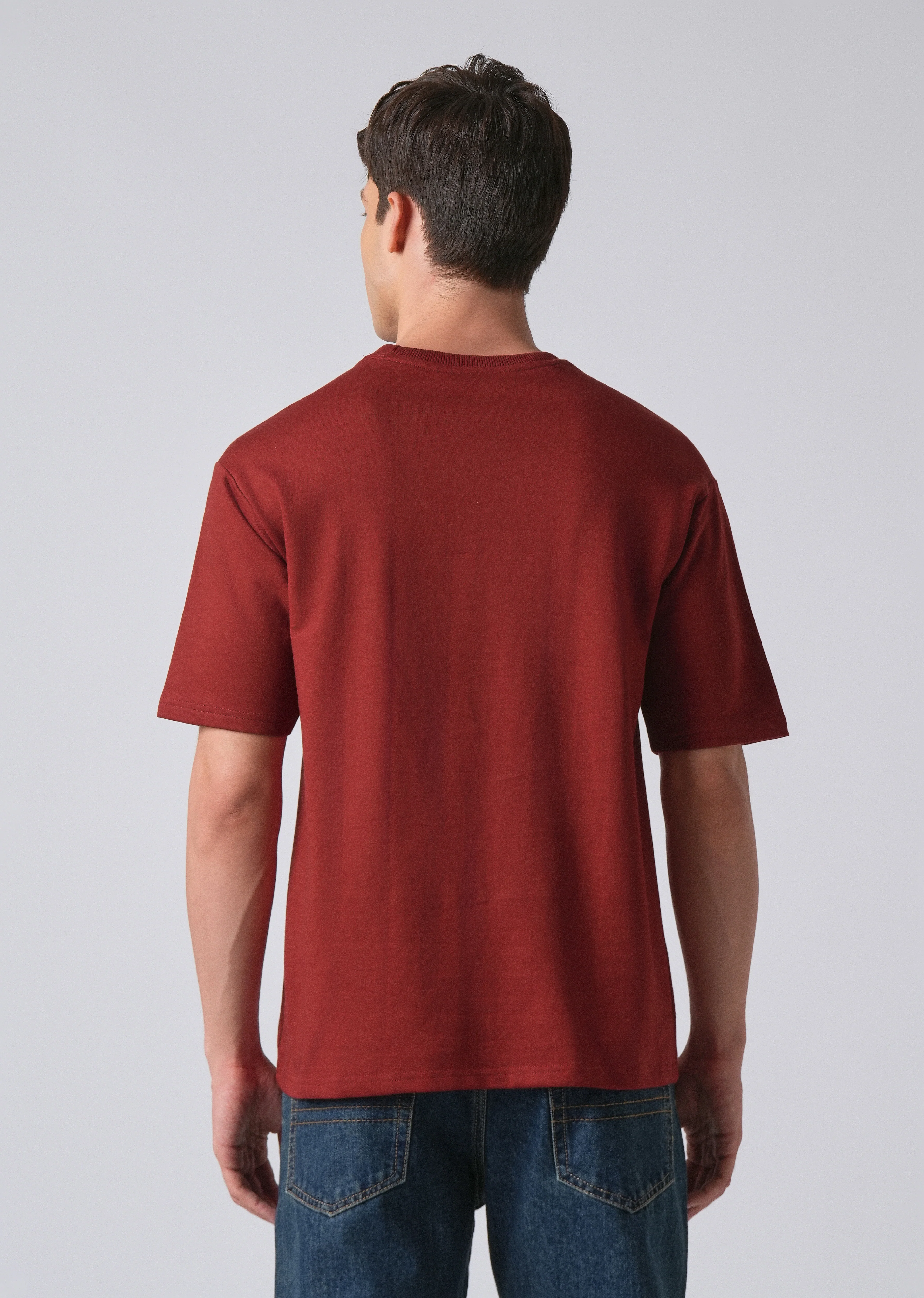 Red Basic Relaxed Fit T-shirt - Image 2