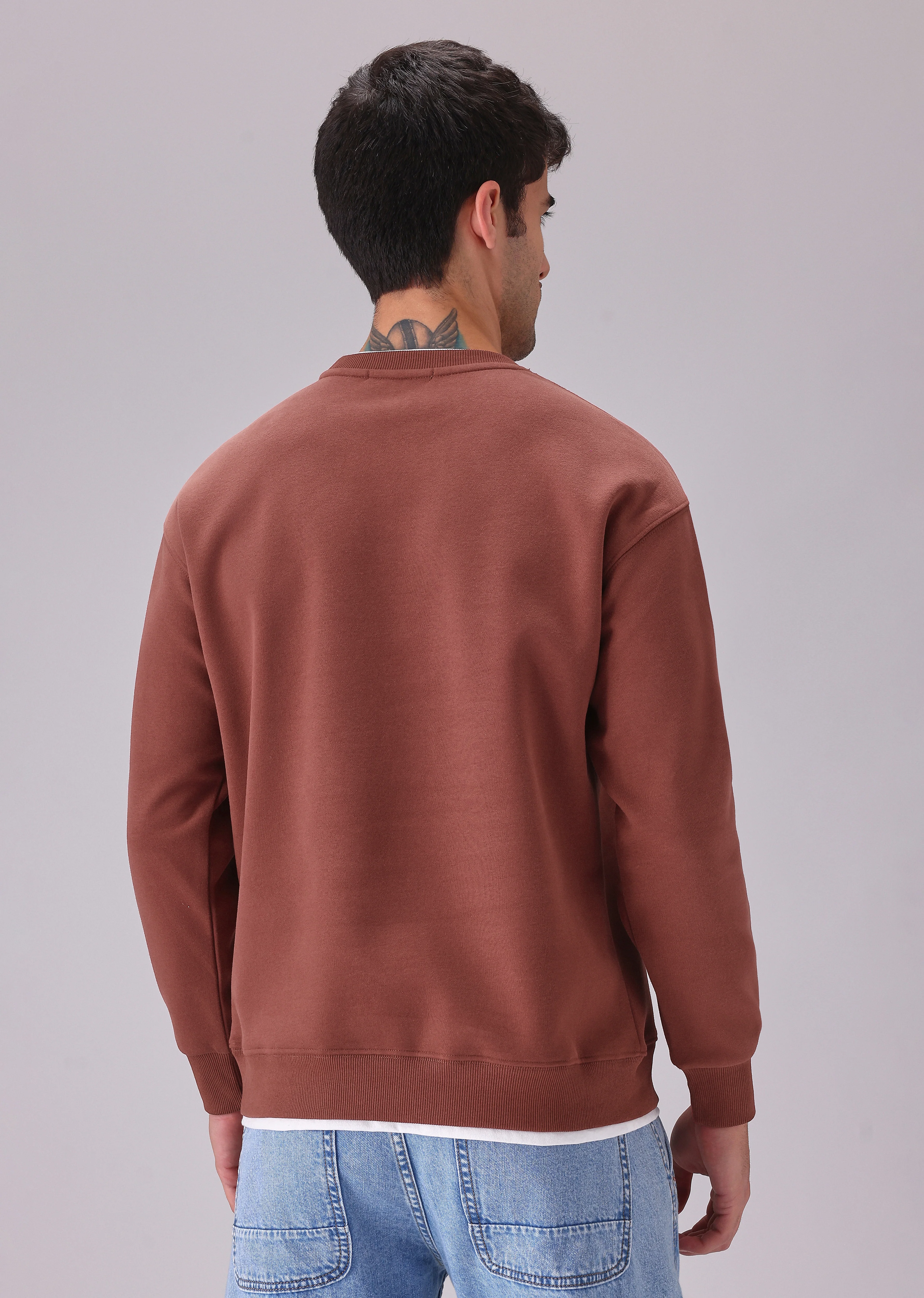 Red White Contrast Sweatshirt - Image 2
