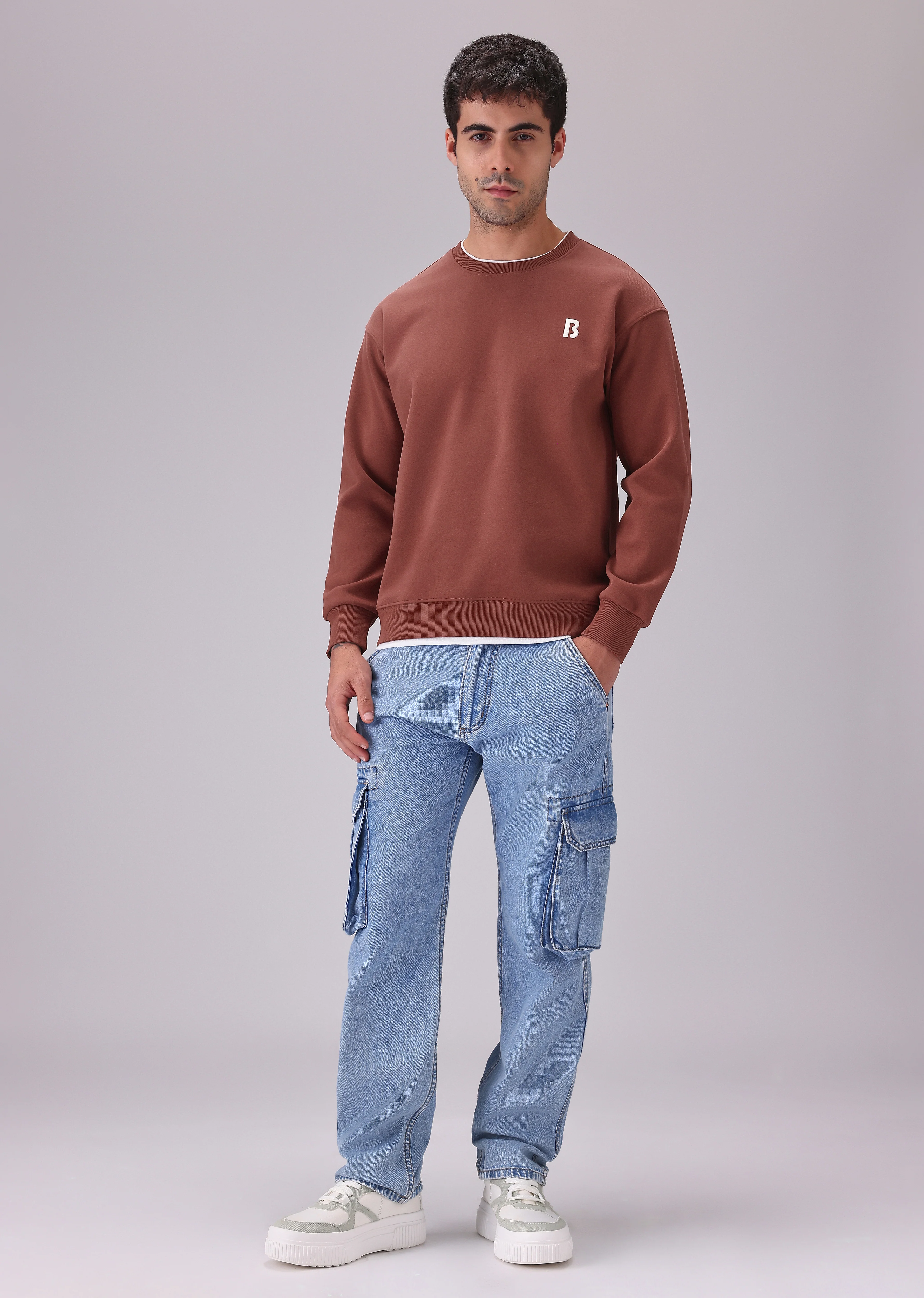Red White Contrast Sweatshirt - Image 6
