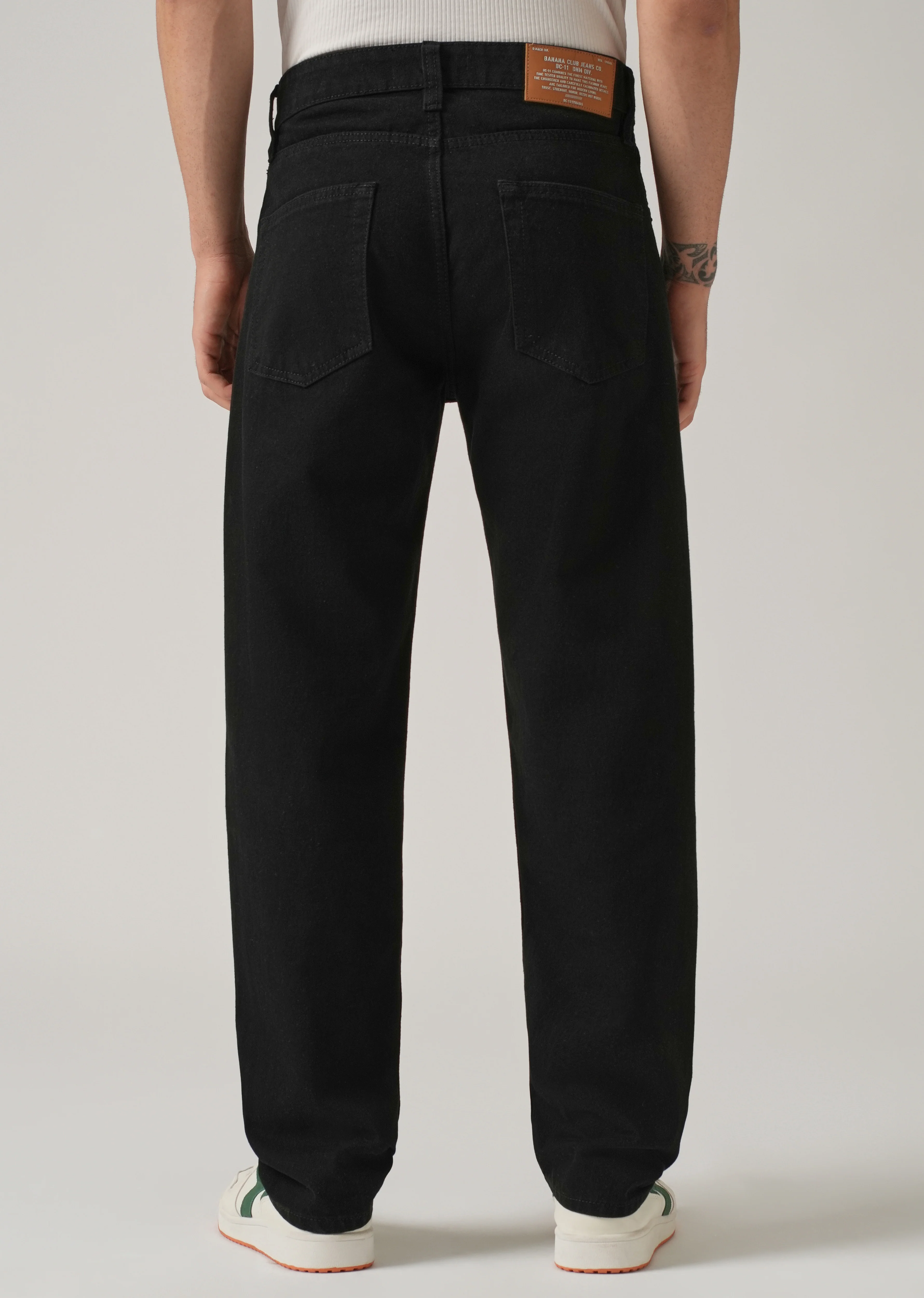 Relaxed Fit Distressed Black Jeans - Image 2