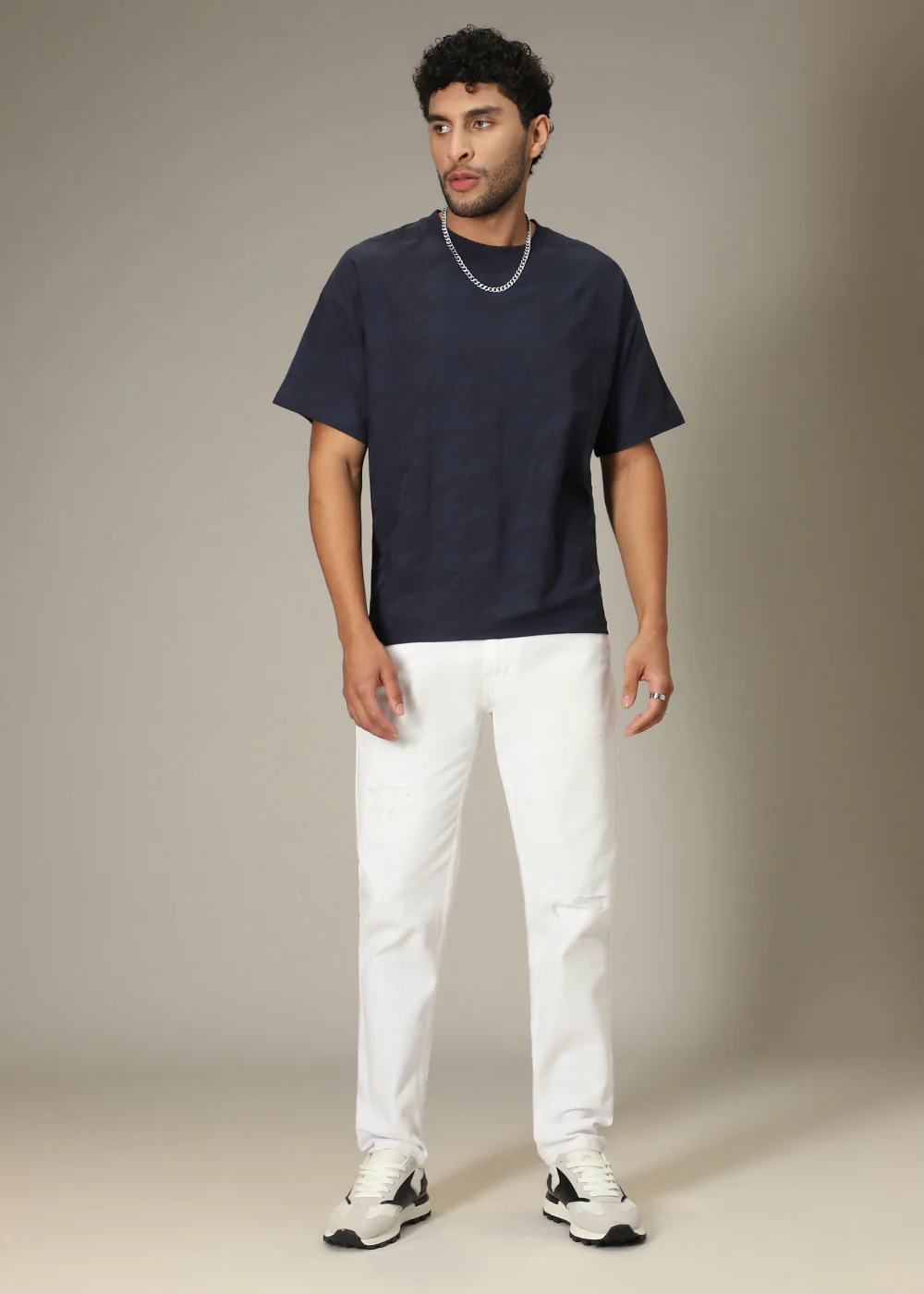Ripped White Slim fit Jeans - Image 8
