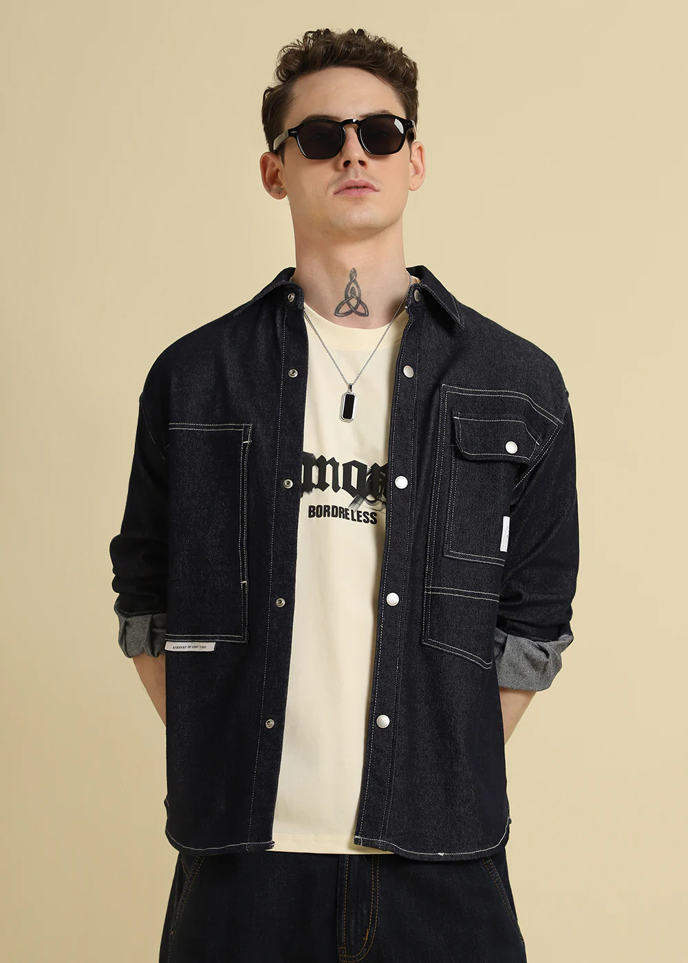 Romantic Funk Cream Oversized T-shirt - Image 7