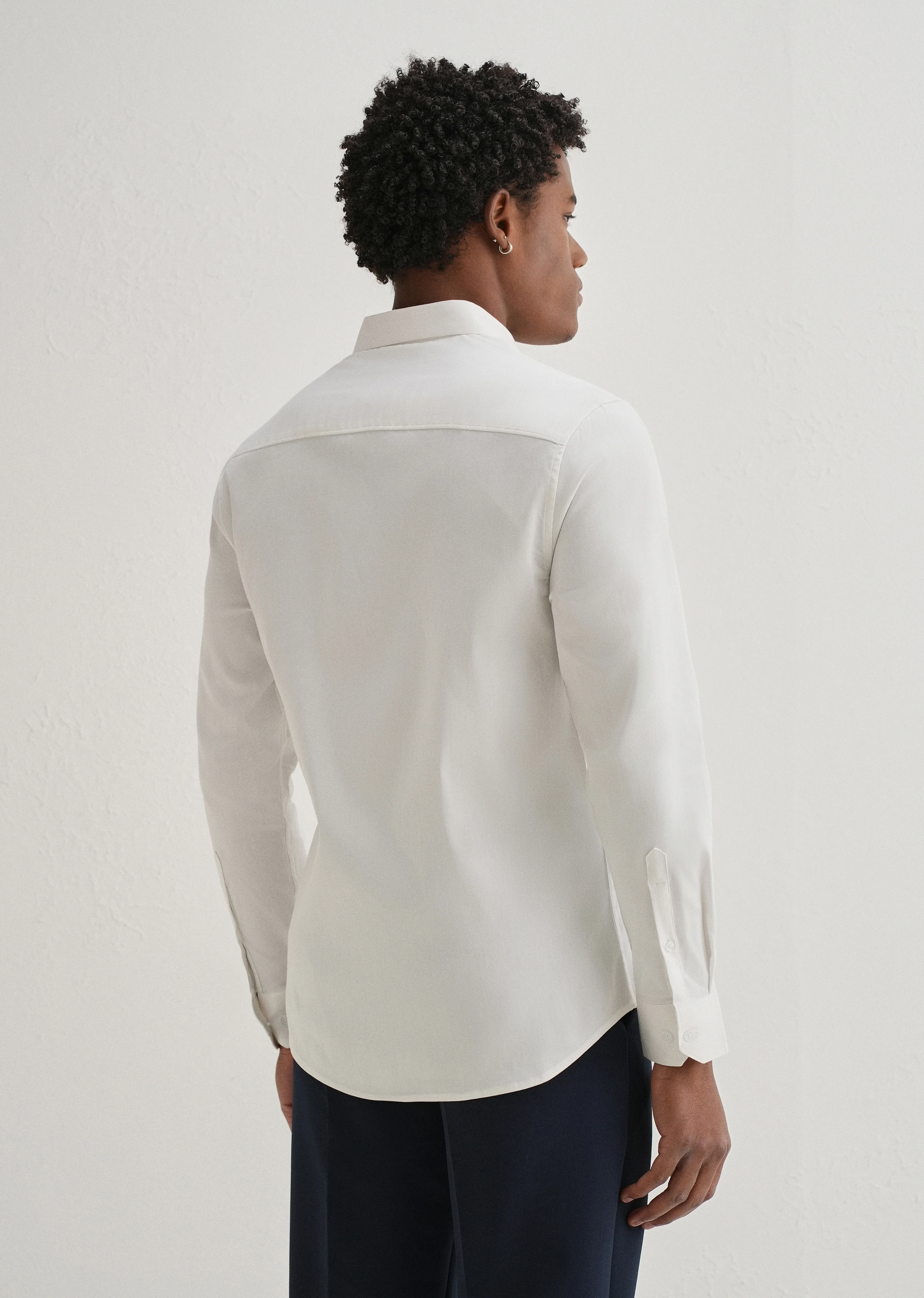 Rose Embroidered White Designer Shirt - Image 2