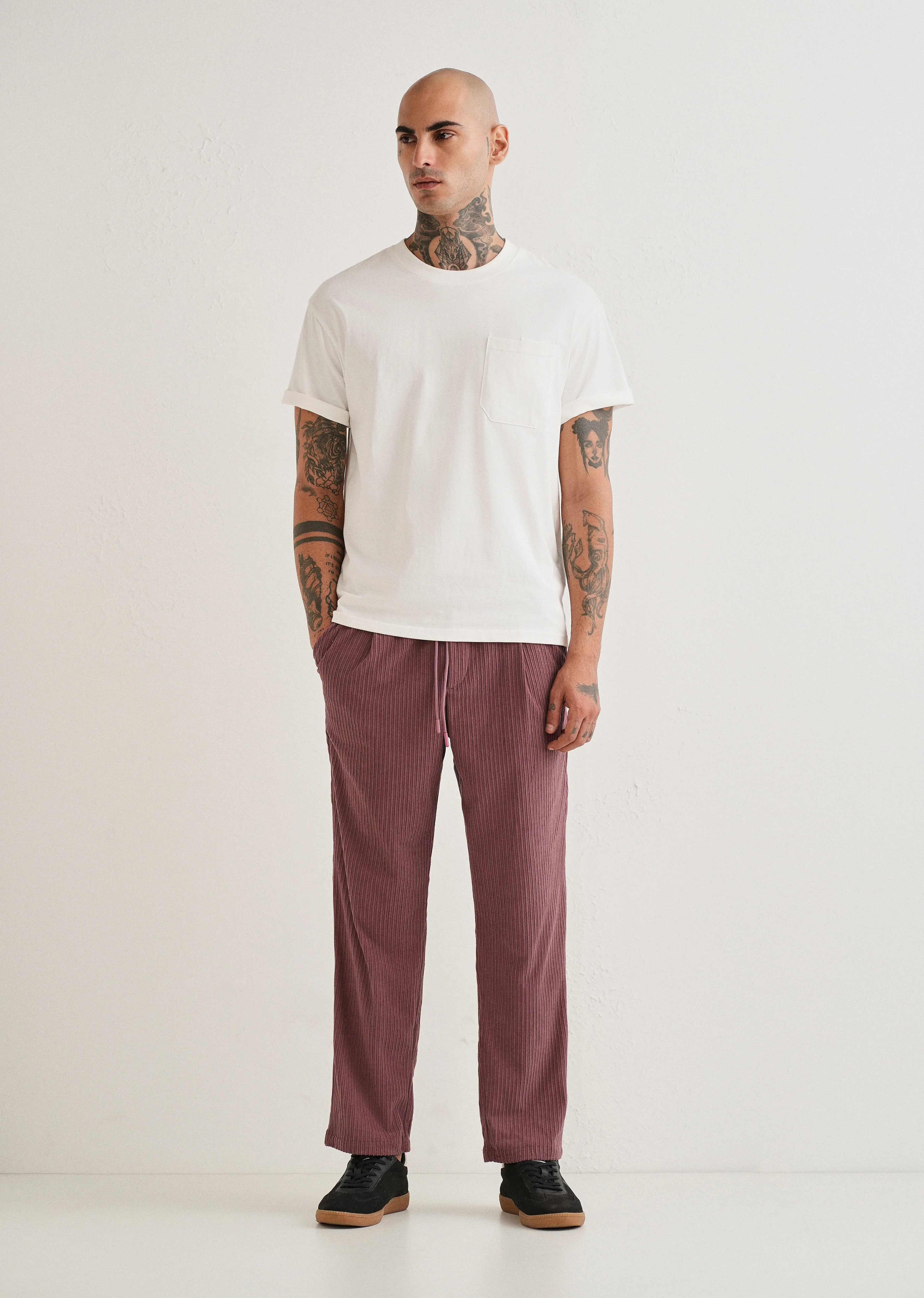 Rouge Pink Drawstring Corduroy Pant - Image 6