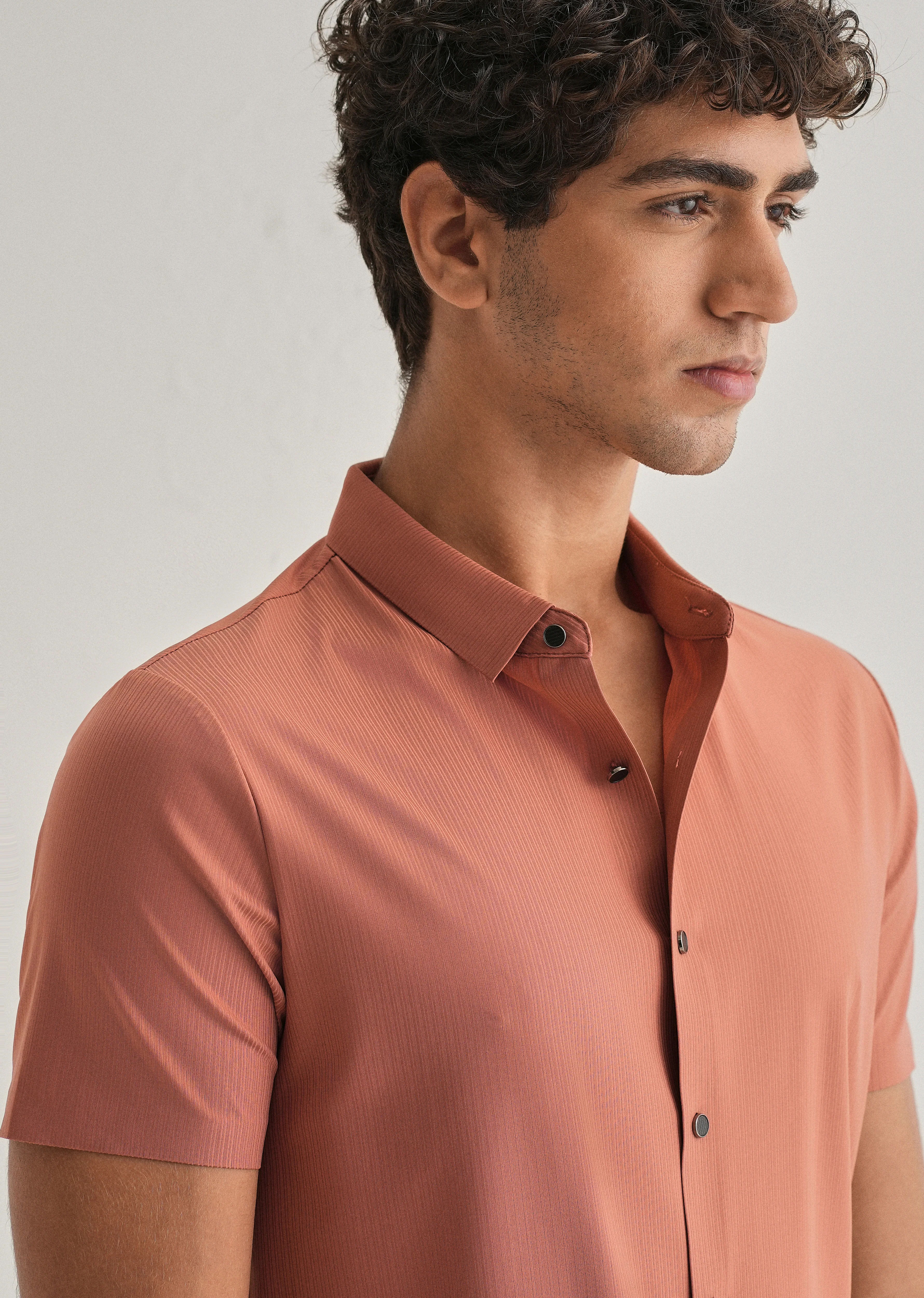 Rust Stripe Seamless Shirt - Image 5