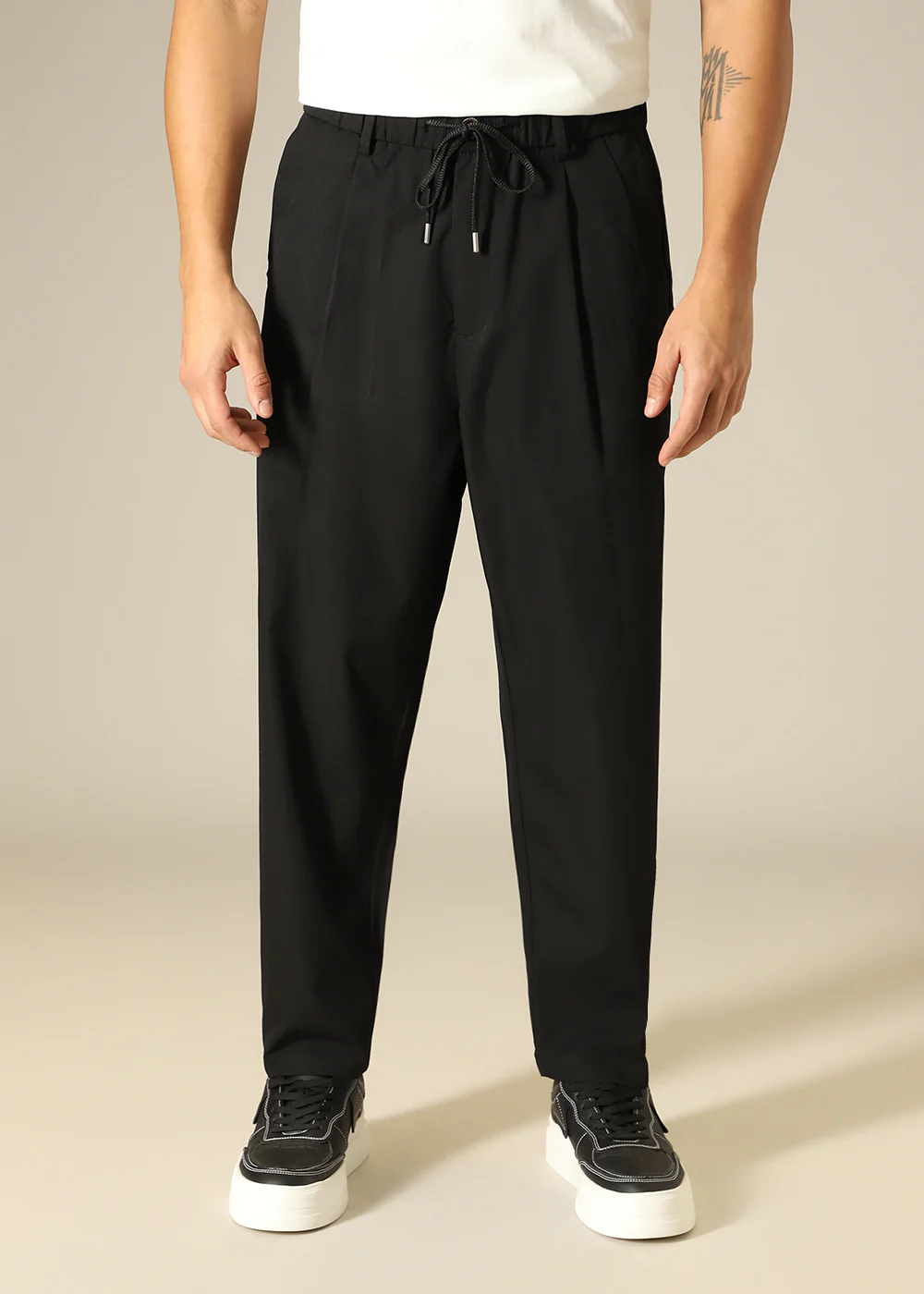 Sable Black Relaxed Fit Trouser - Image 3