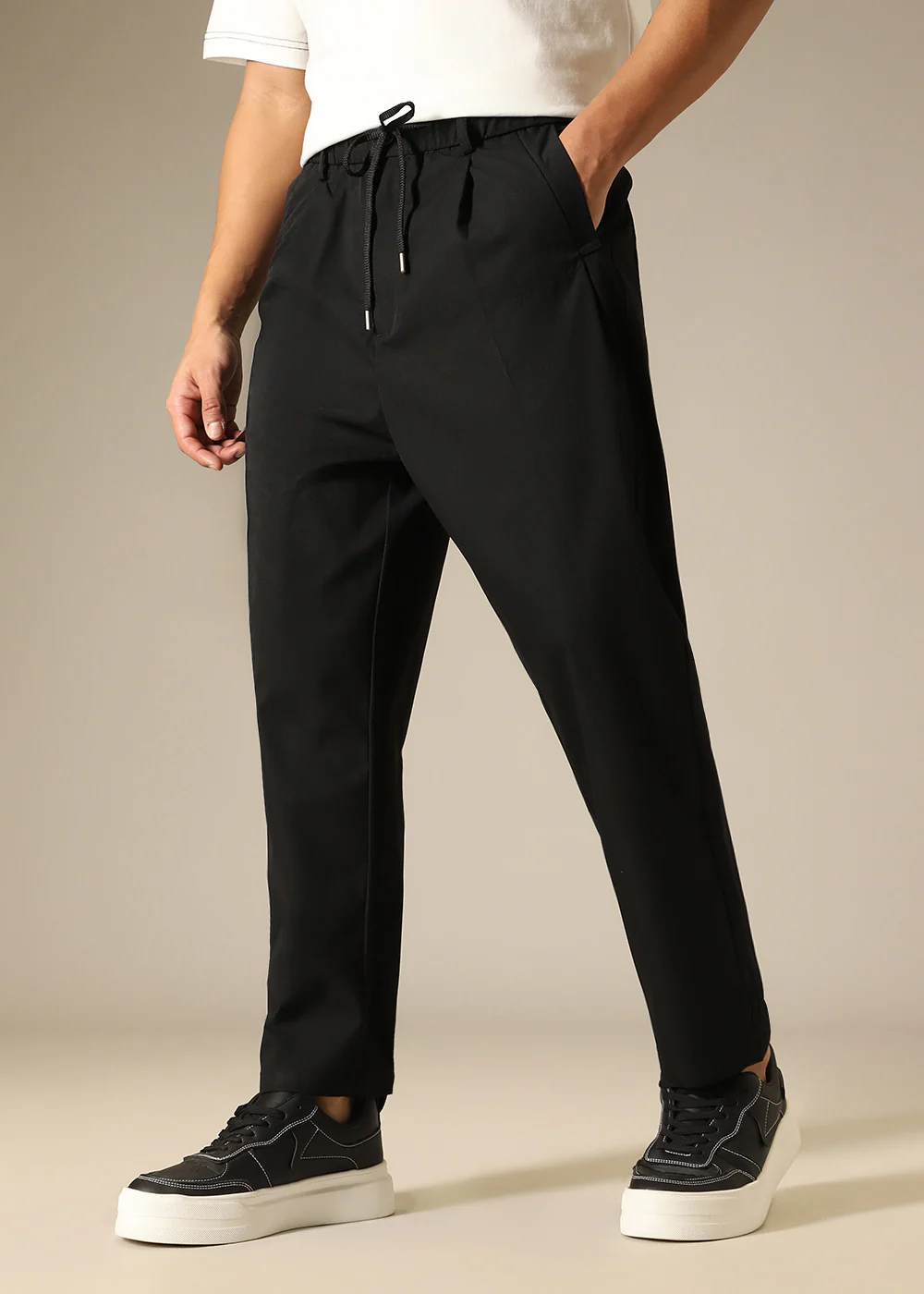 Sable Black Relaxed Fit Trouser - Image 5