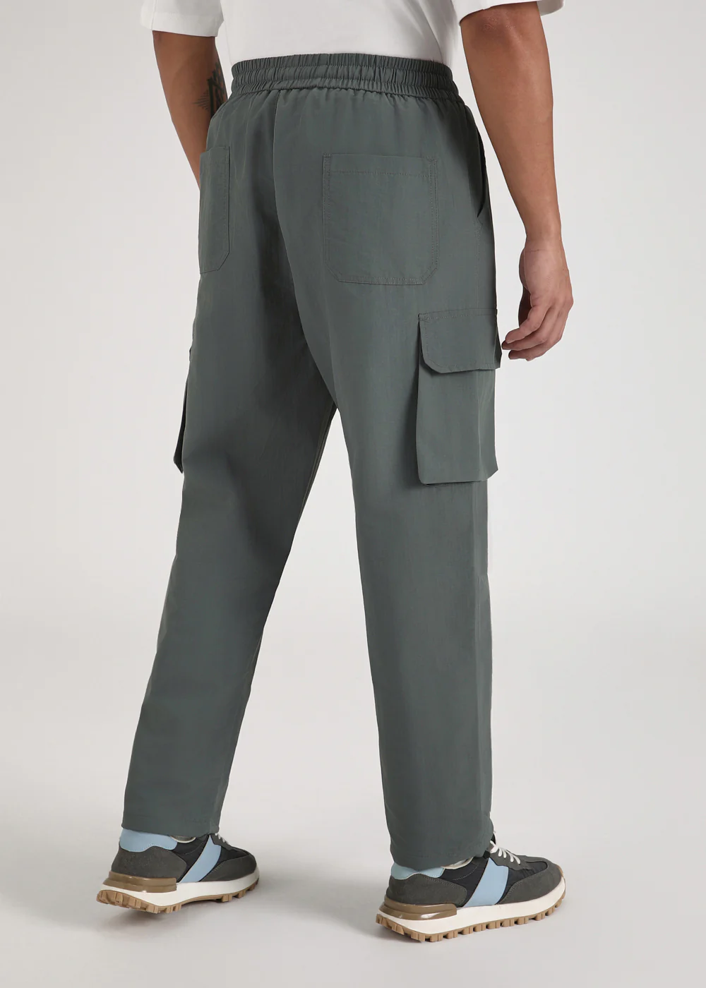 Sage Grey Relaxed Fit Cargo Pant - Image 5
