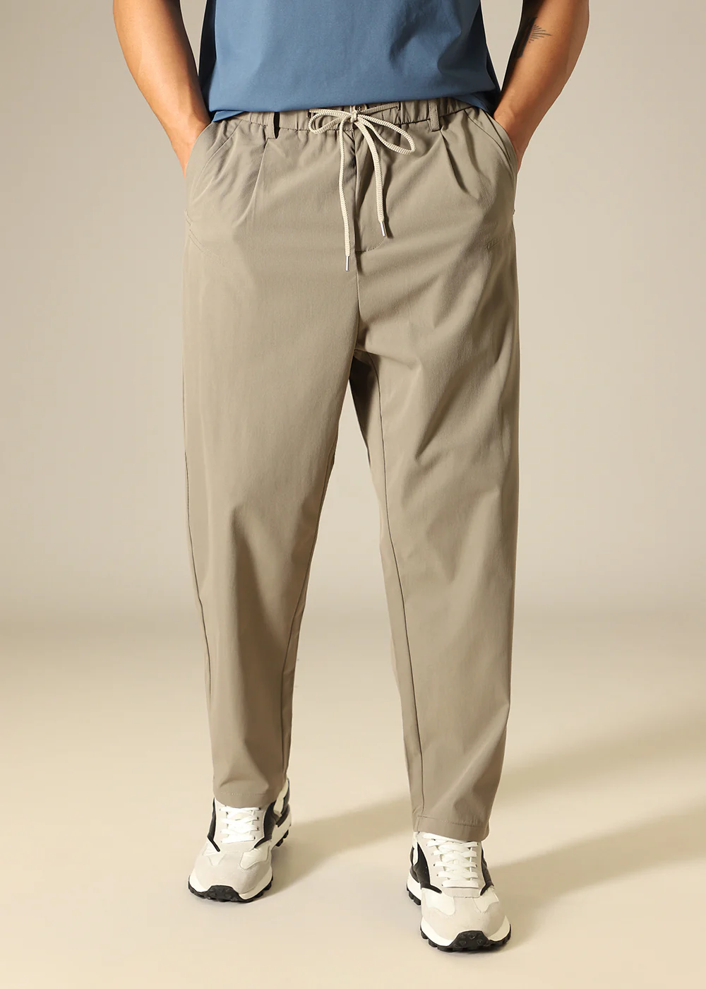 Sand Beige Relaxed Fit Trouser - Image 3