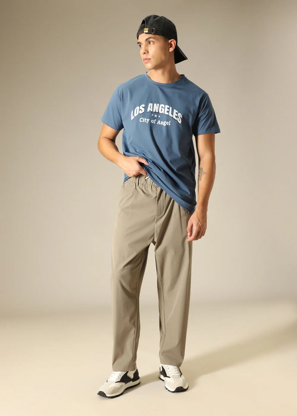 Sand Beige Relaxed Fit Trouser - Image 6