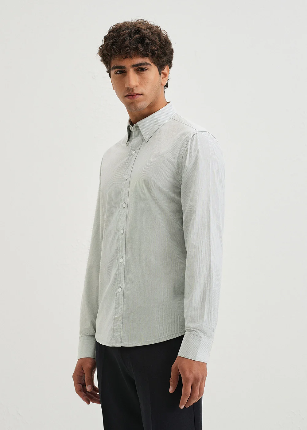 Sapphire Blue Pin Striped Shirt - Image 6