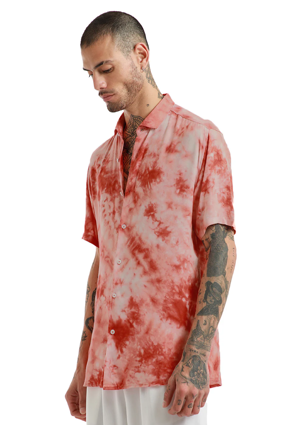 Scarlet Tie dye Half Sleeve Shirt - Image 2