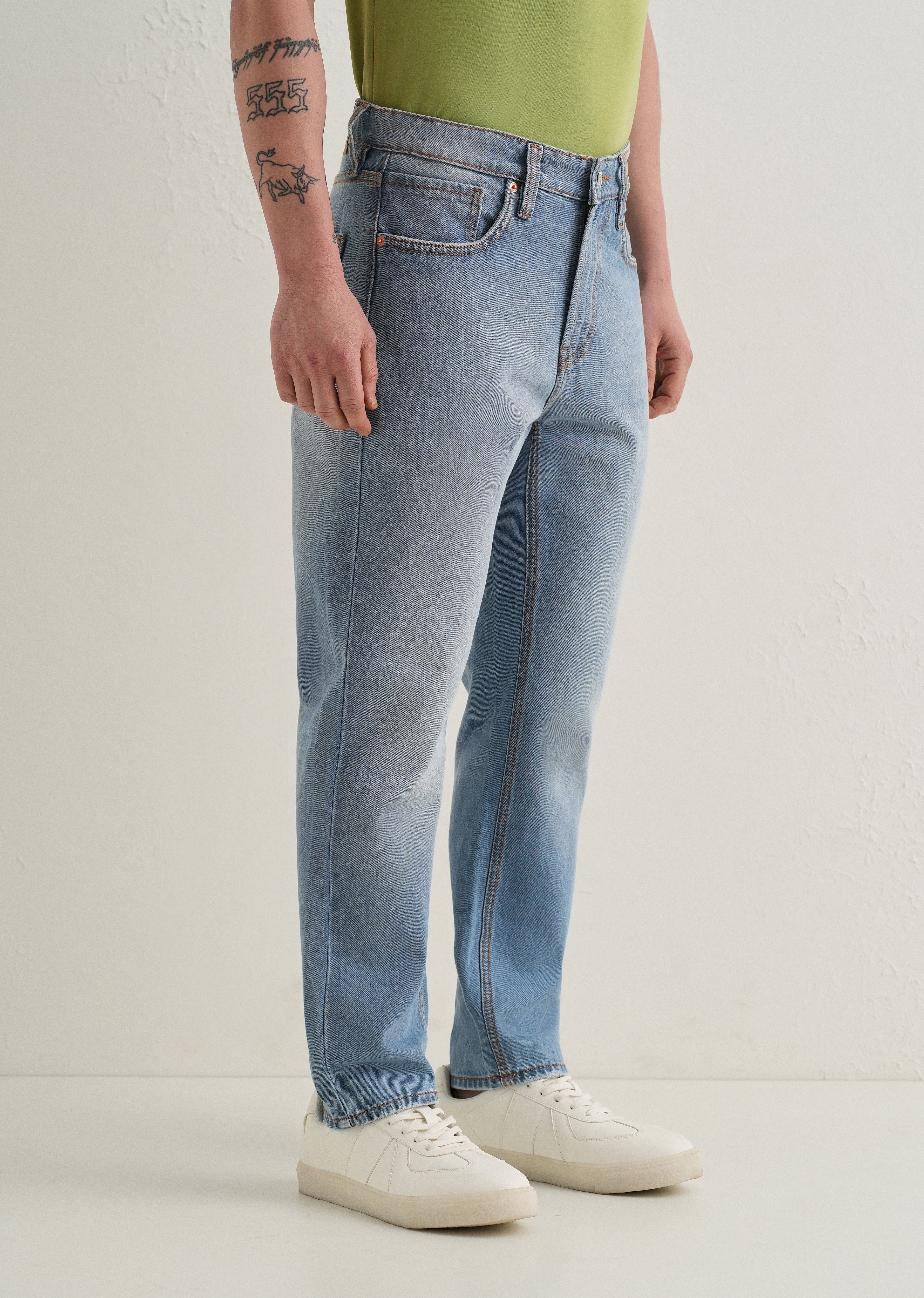 Sea Blue Slim fit Jeans - Image 4