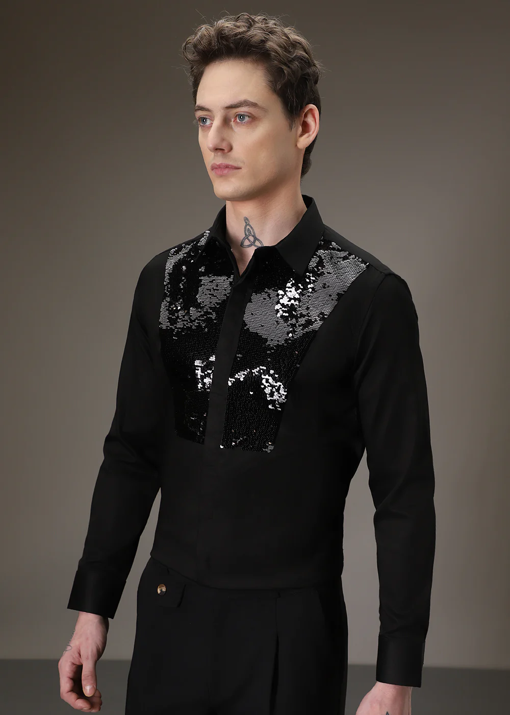 Sequence Debonair Designer Black Shirt - Image 6