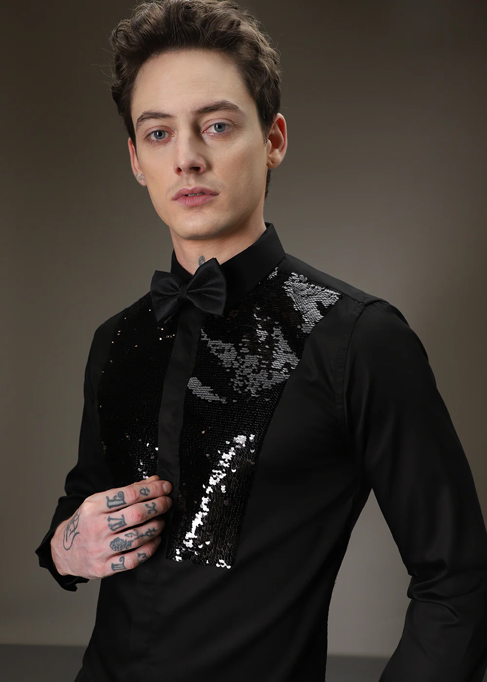 Sequence Debonair Designer Black Shirt - Image 7